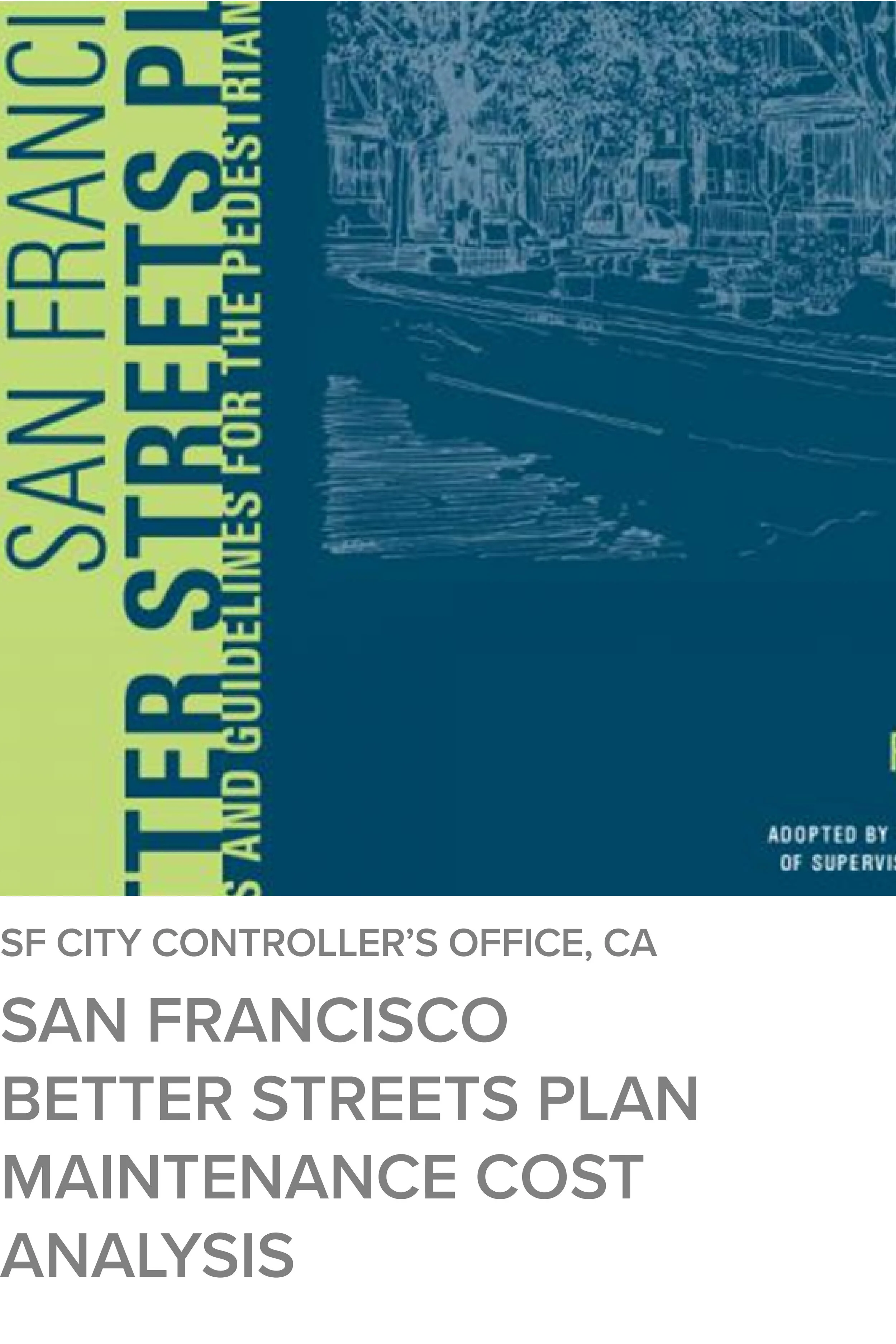 San Francisco Better Streets Plan Maintenance Cost Analysis