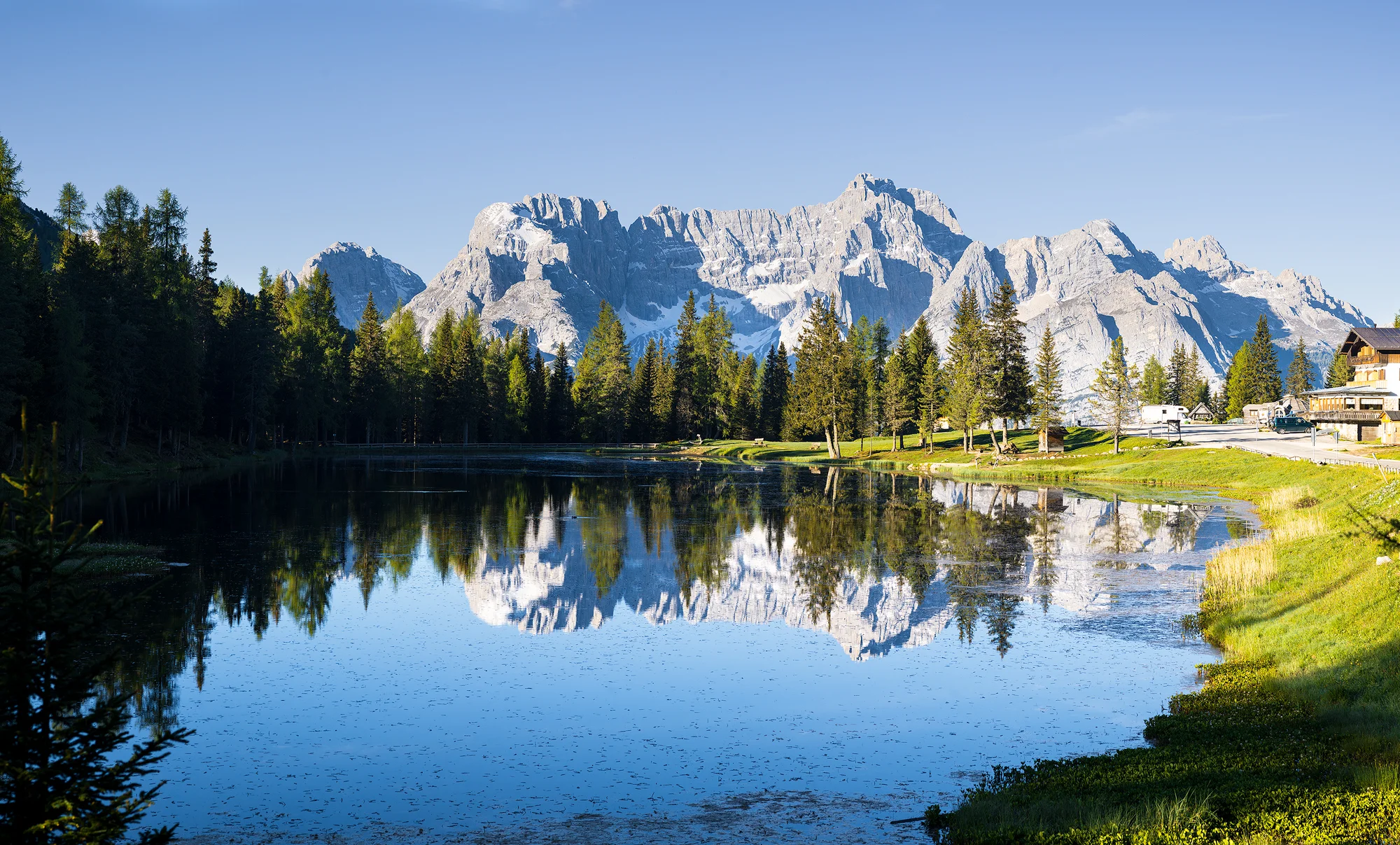 Lake at Entrance to Tre Cime Park