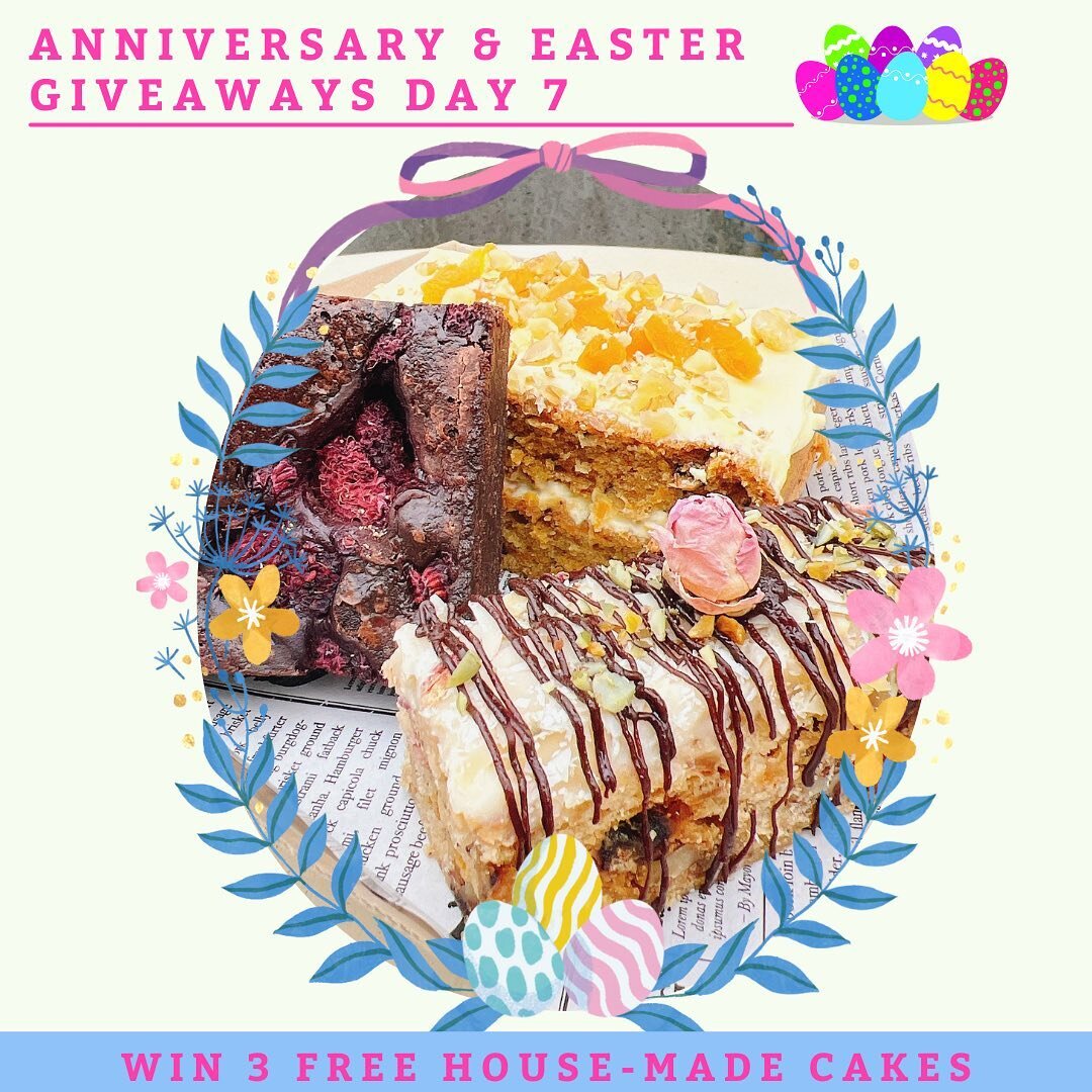 Anniversary and Easter Giveaways Day 7- 
win 3 free cakes from the cabinet of your choice!

To win 3 free cakes from the cabinet,
all you have to do is the following steps&hellip;

🐰Make sure you&rsquo;re following both 
@thejampantry &amp; @wahocaf