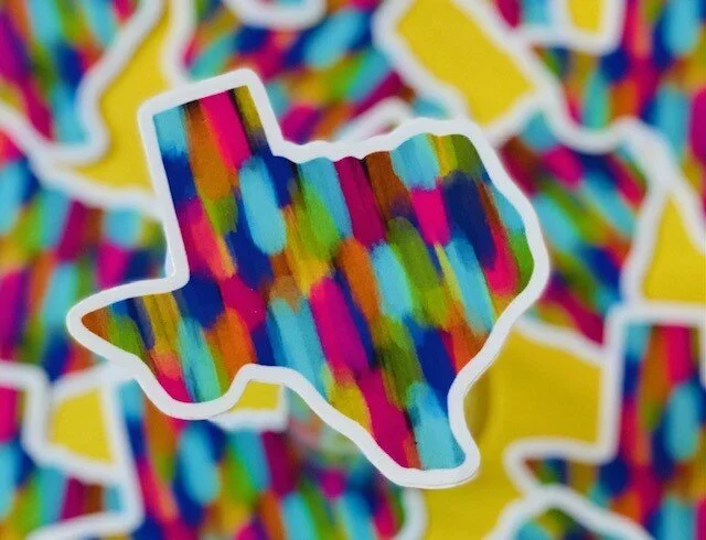 Watercolor Texas Sticker