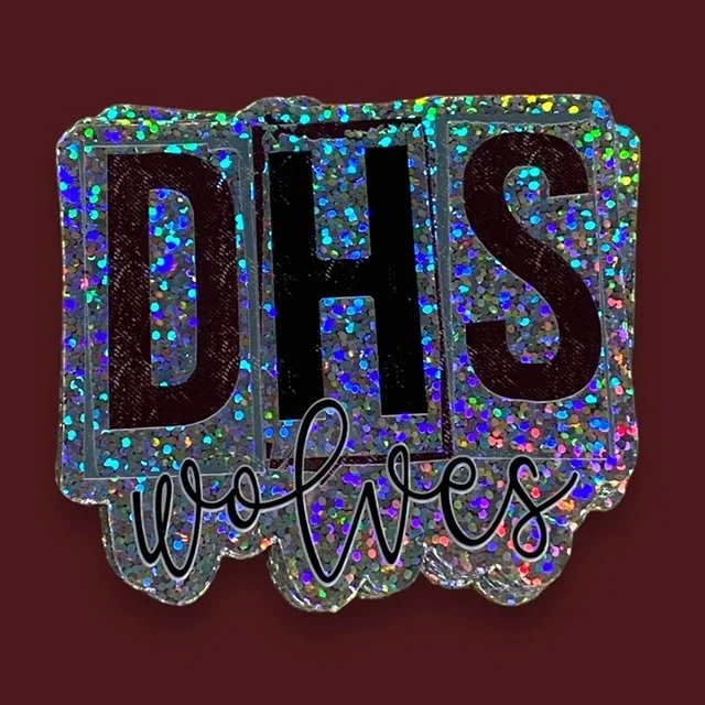 DHS Wolves Glitter Sticker
