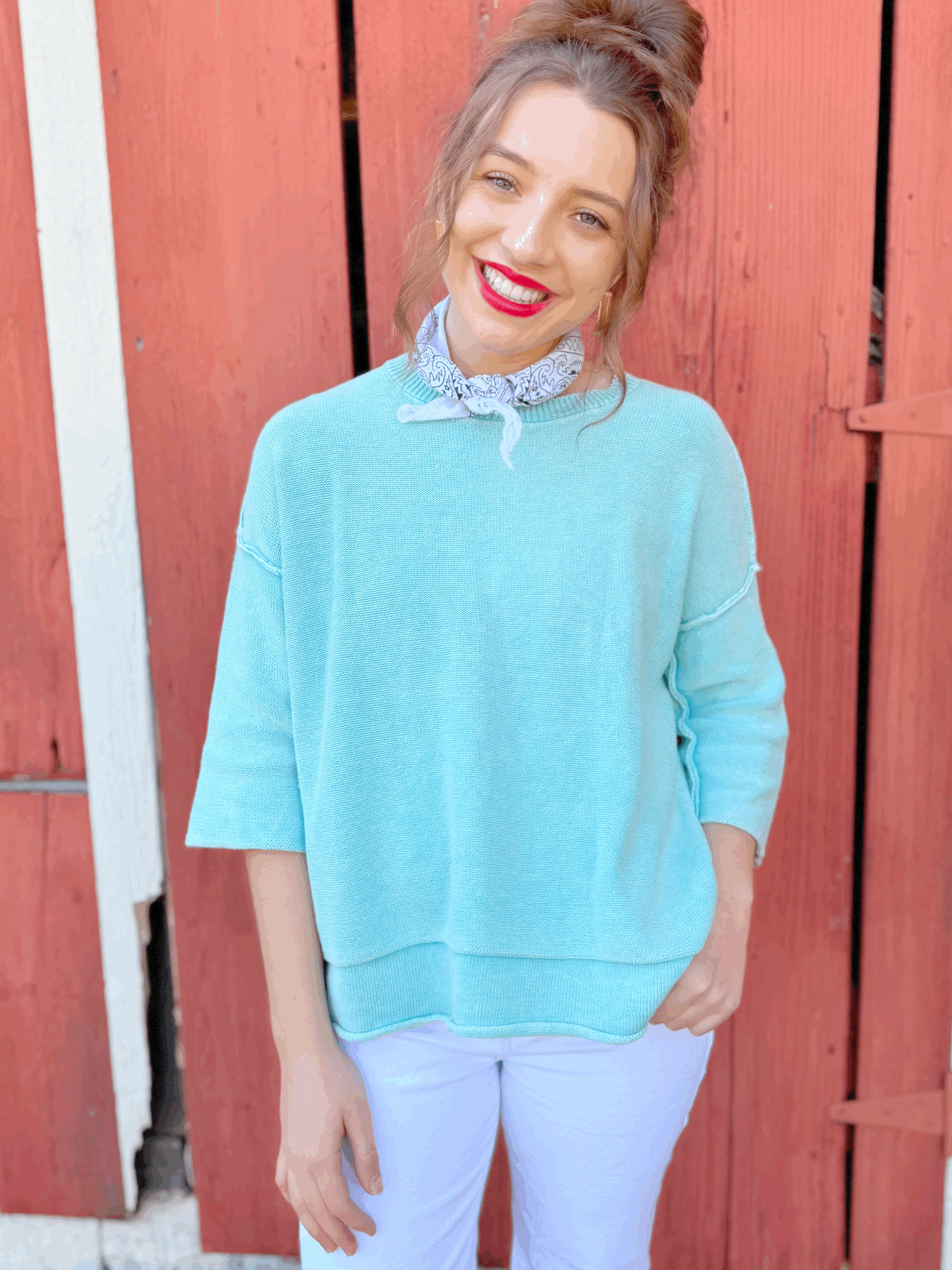 Arizona 3/4 Sweater Mint