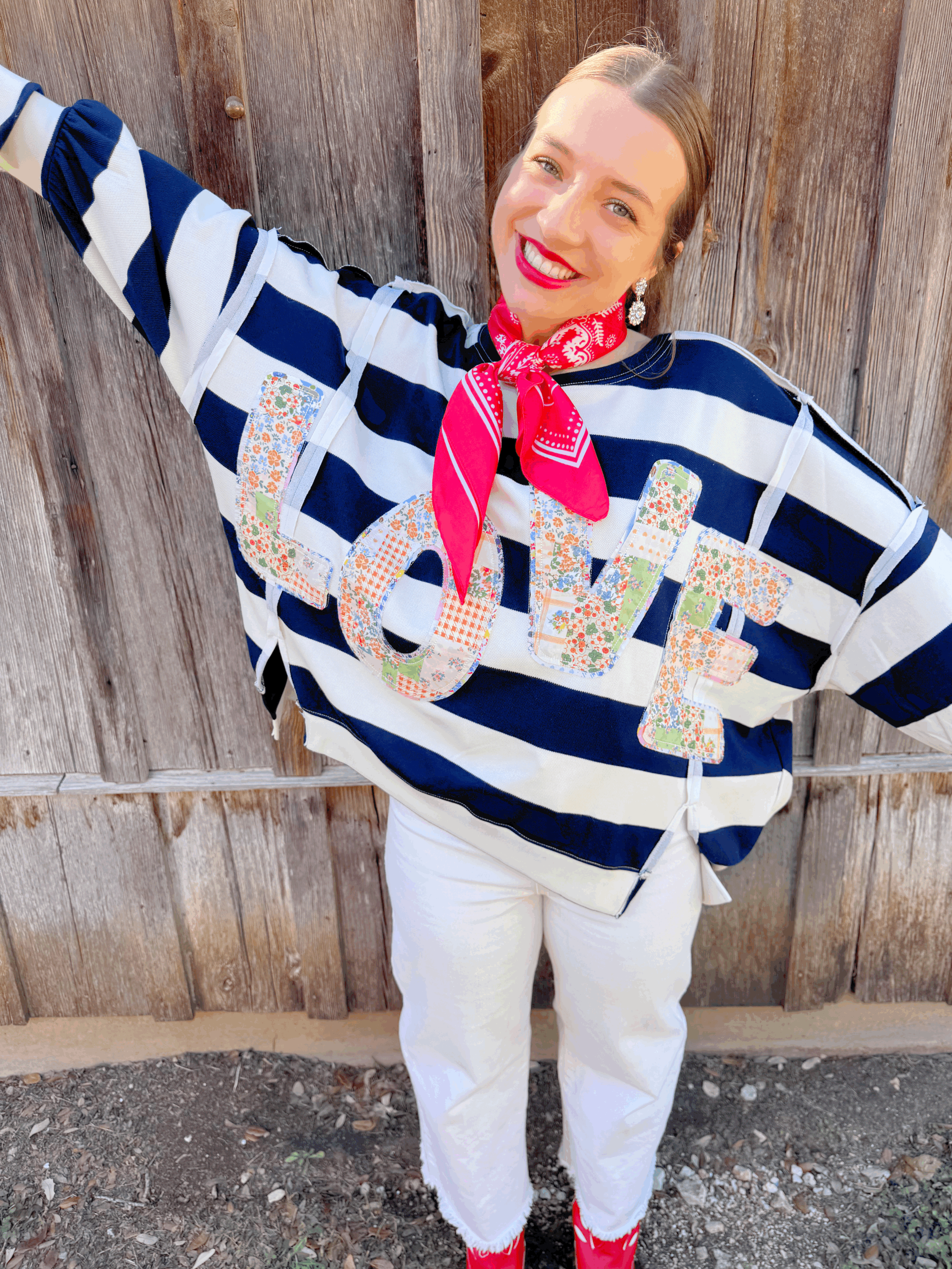 Love Oversized Stripe Top