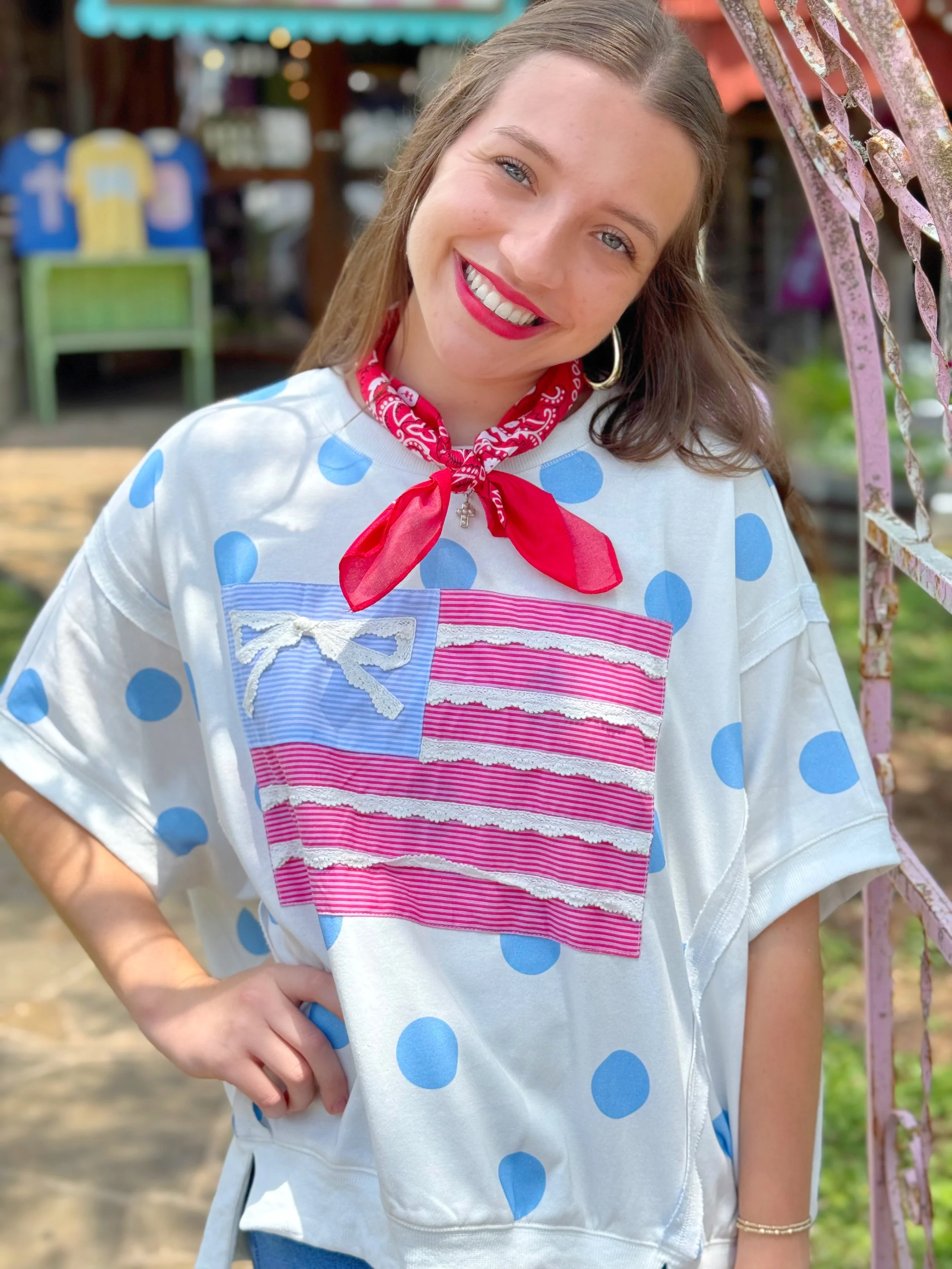 Polka Dot Flag Tee