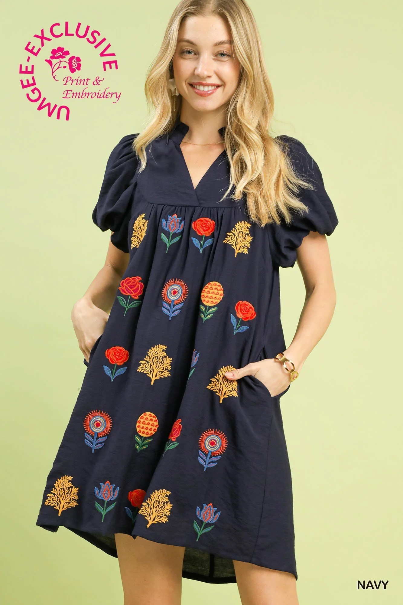 Mia Floral Emb Dress