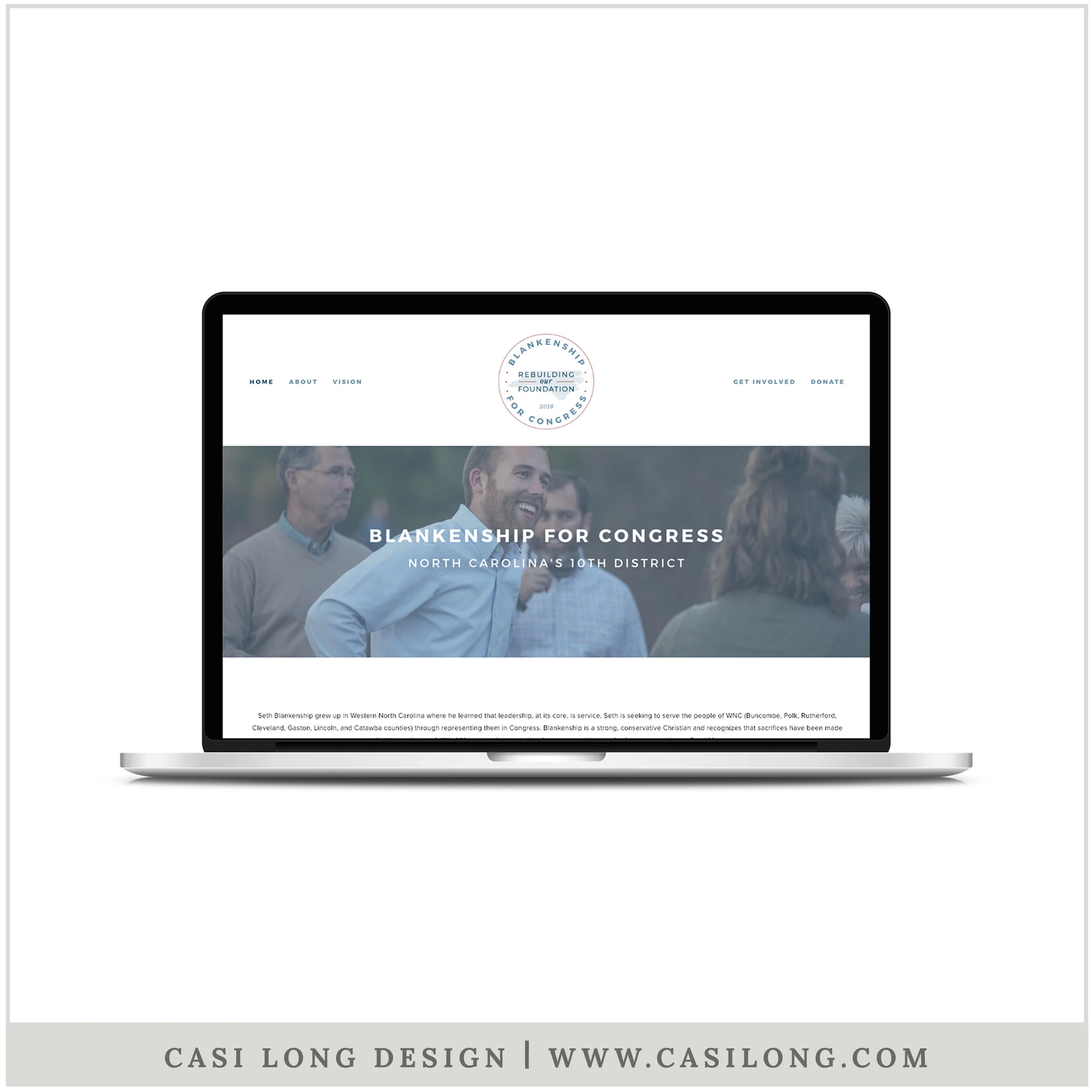 Brand + Website Launch | Blankenship for Congress