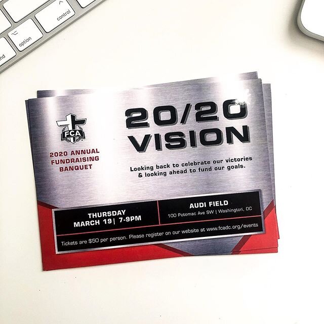 Designed for an organization near and dear to my heart&mdash;FCA. If you&rsquo;re interested in getting involved, shoot me a DM.
.
.
.
.
#fca #design #banquet #print #dcfca #invite