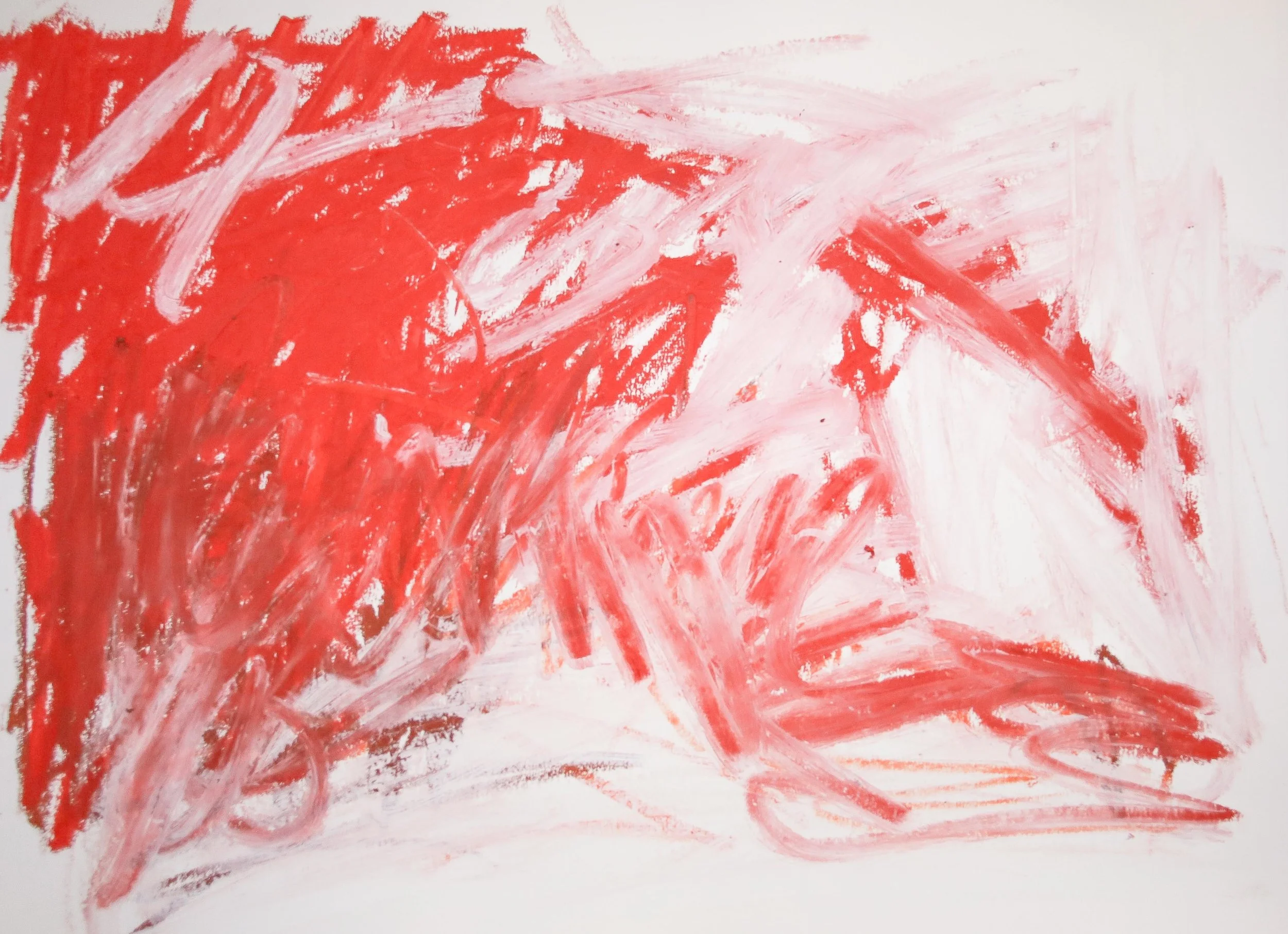 Red rock, Sarah Palmeri, 18 x 22 inches, oil on paper, 2016.