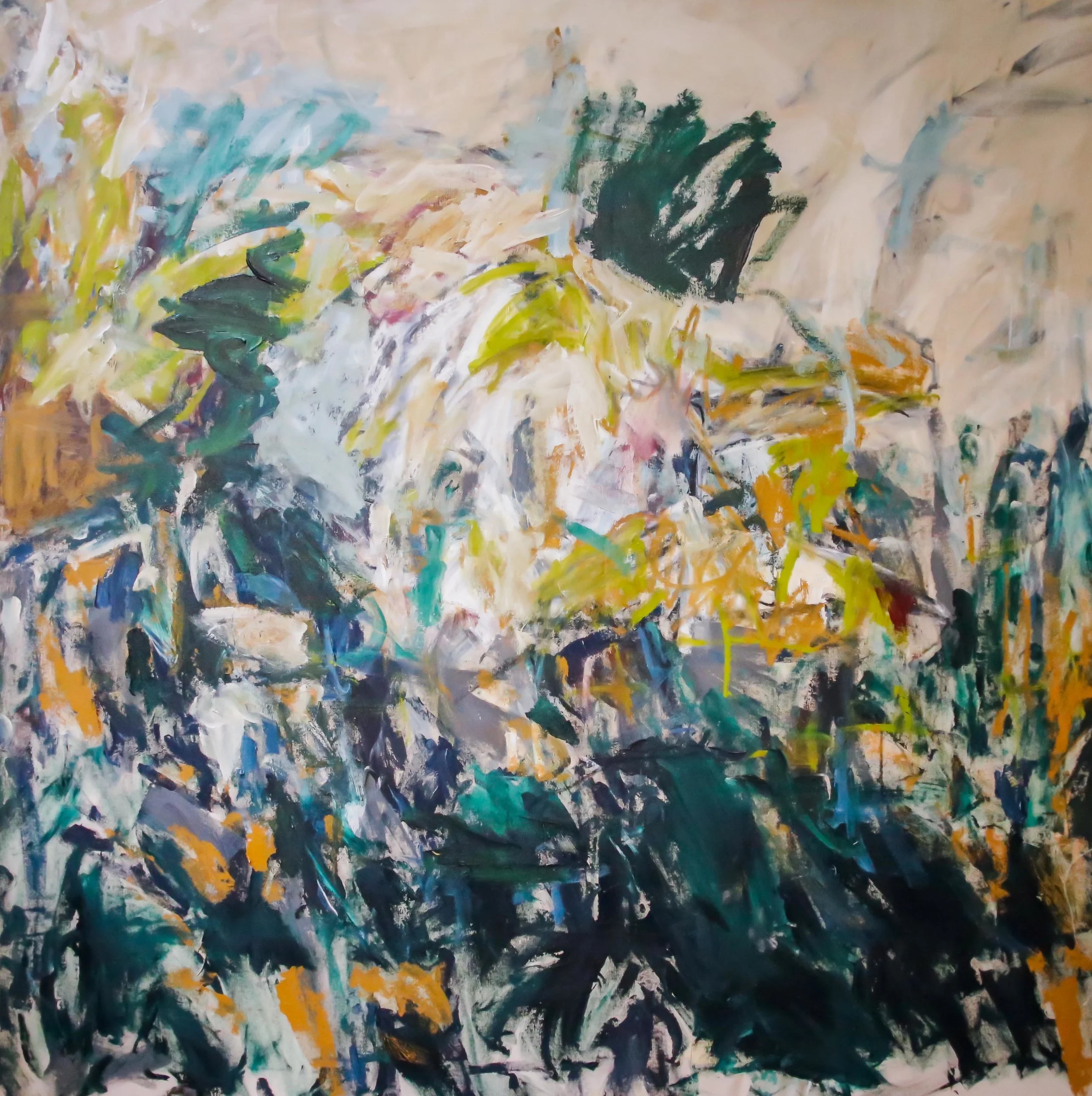 Chamiza , Sarah Palmeri, acrylic and oil on canvas, 64 x 64 inches, 2016
