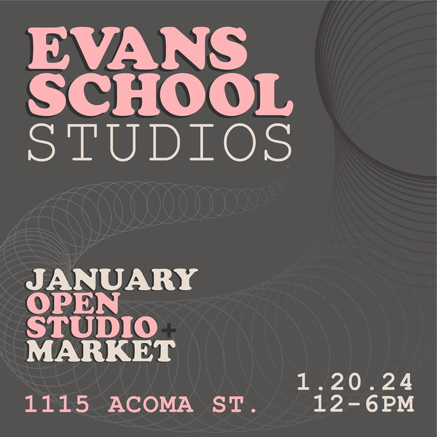 Join us for a new, monthly celebration of local contemporary arts at the Evan School Open Studios + Art Market! Immerse yourself in creativity on Saturday, January 20th from 12 - 6PM, and mark your calendars because this event will happen every third