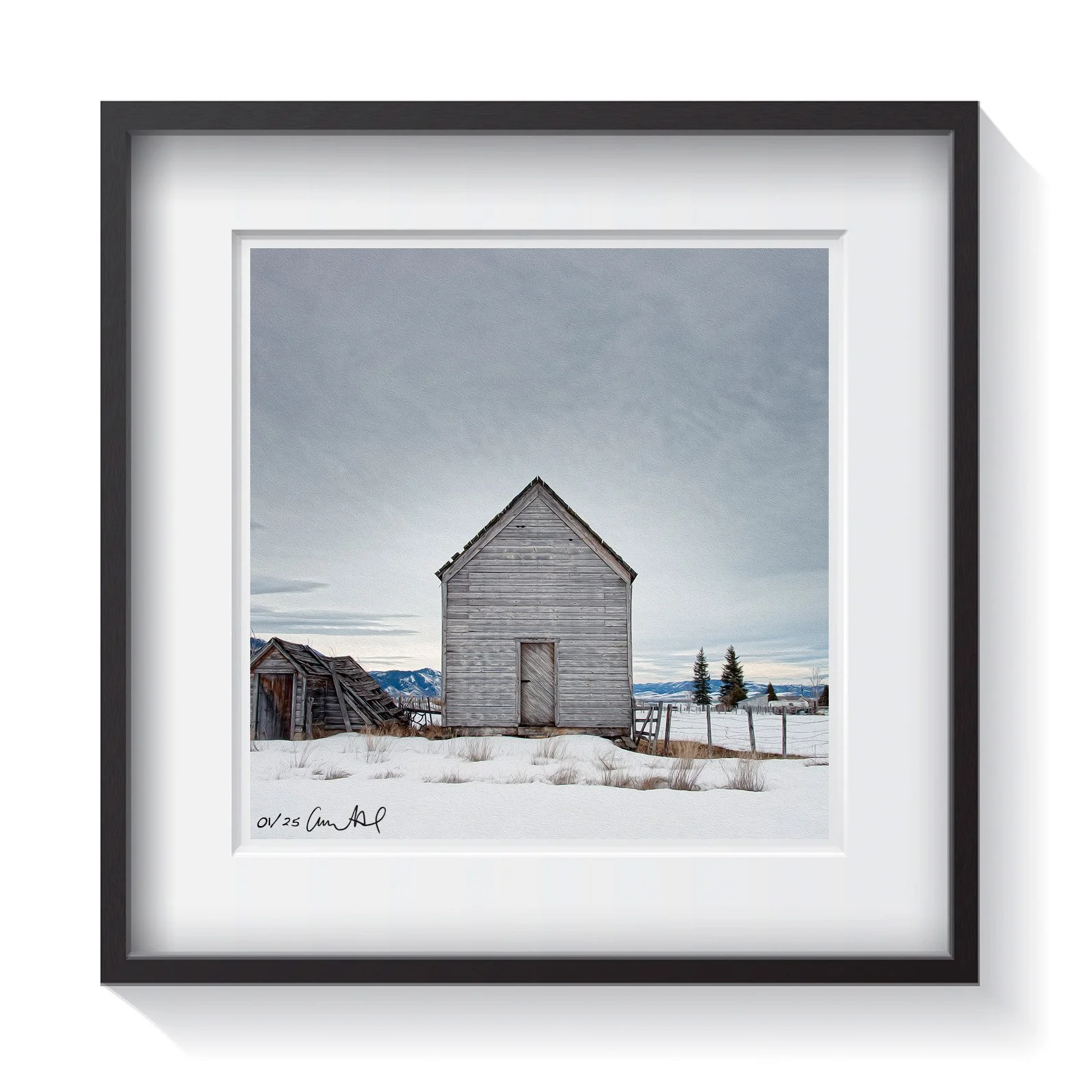 Grey (32" x 32" framed as shown)