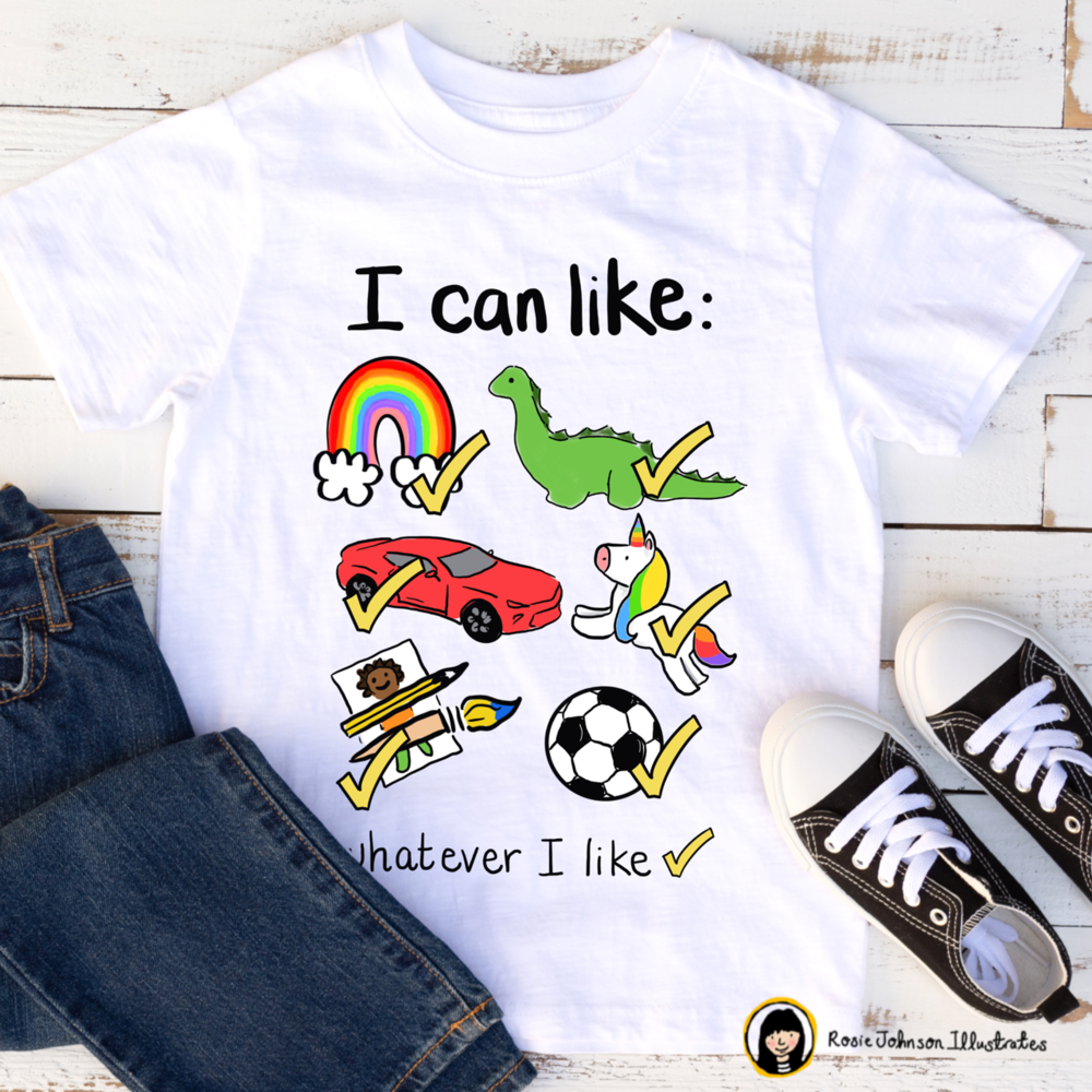 i can like what i like organic childrens tee