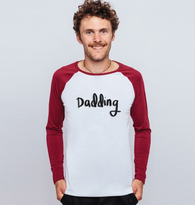 £19 Organic Dadding baseball long sleeve organic tee