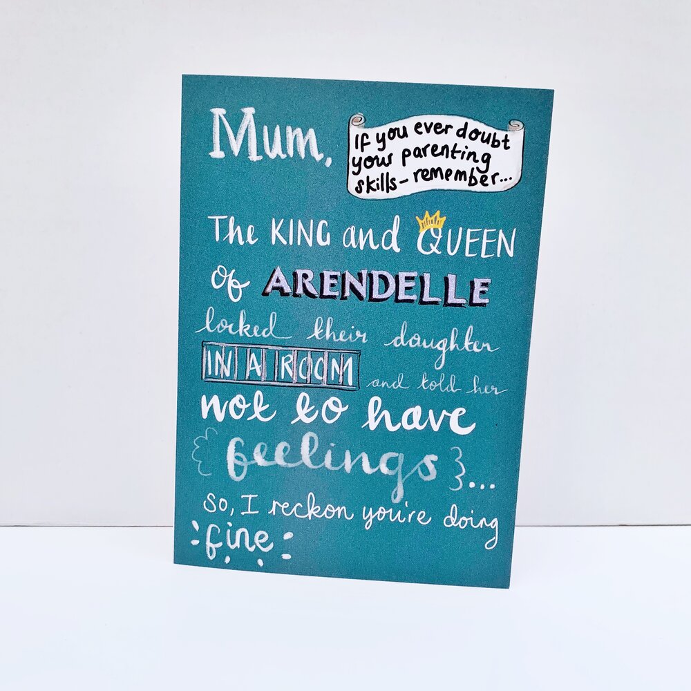 Frozen Inspired Mother's Day card