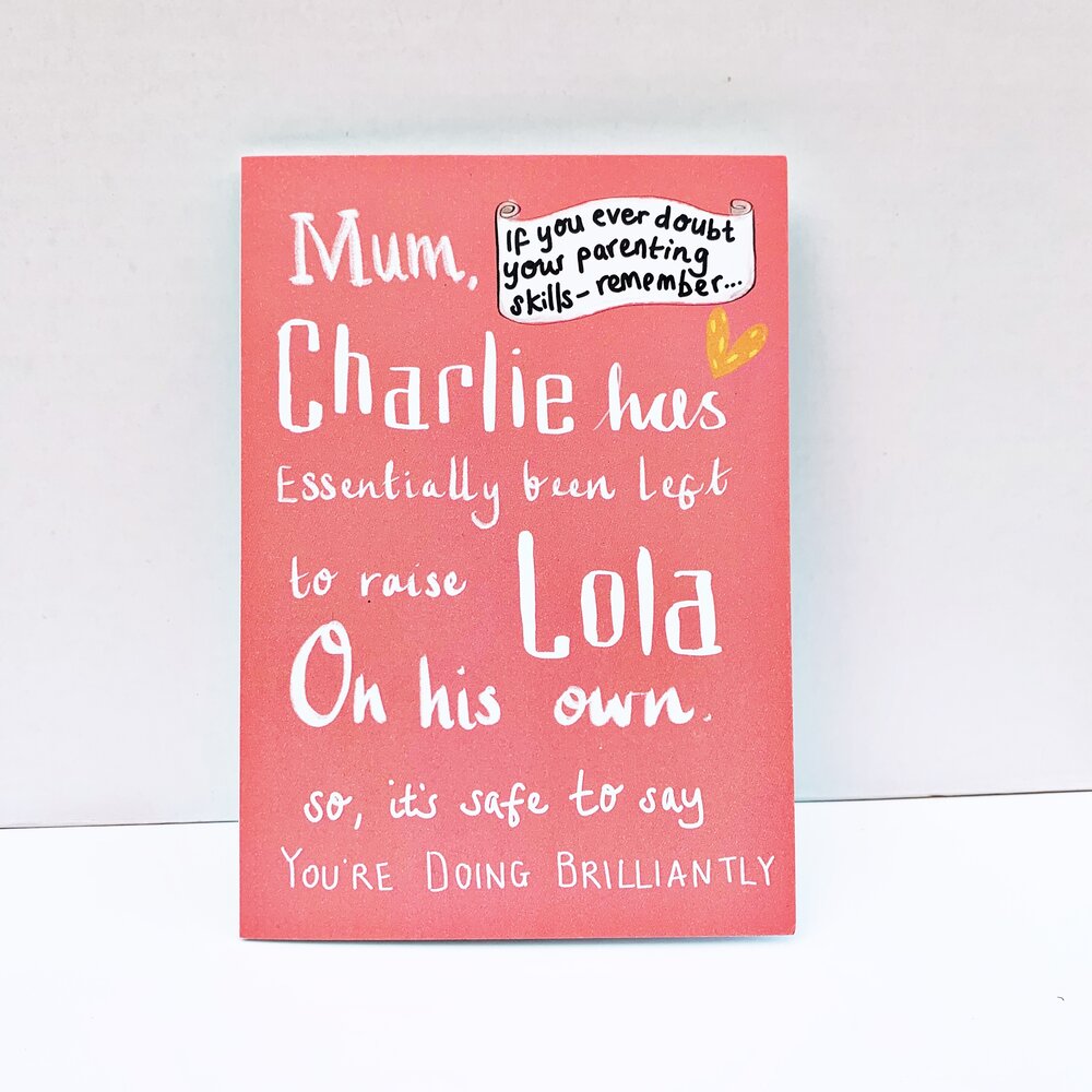 Charlie and Lola Mother's Day card