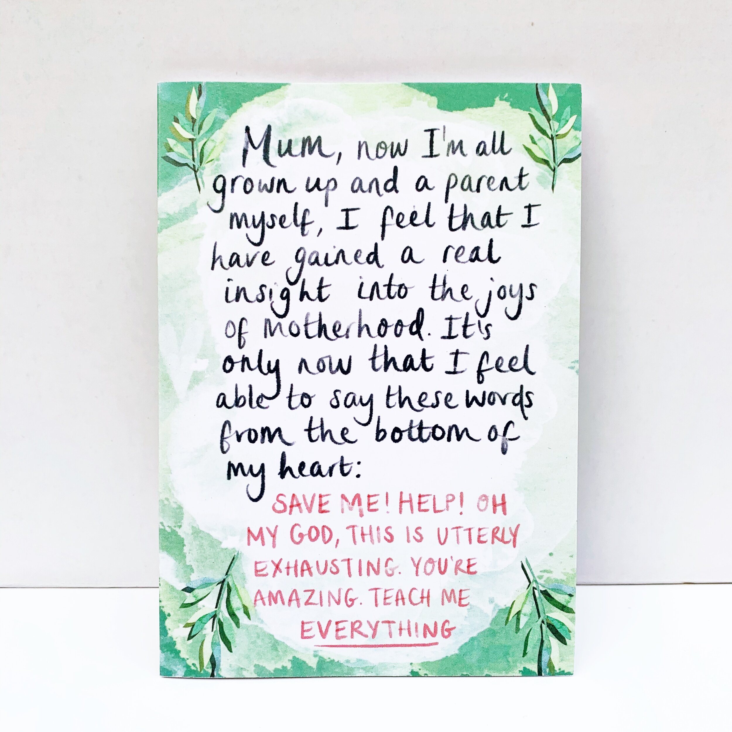 Mother's Day HELP card