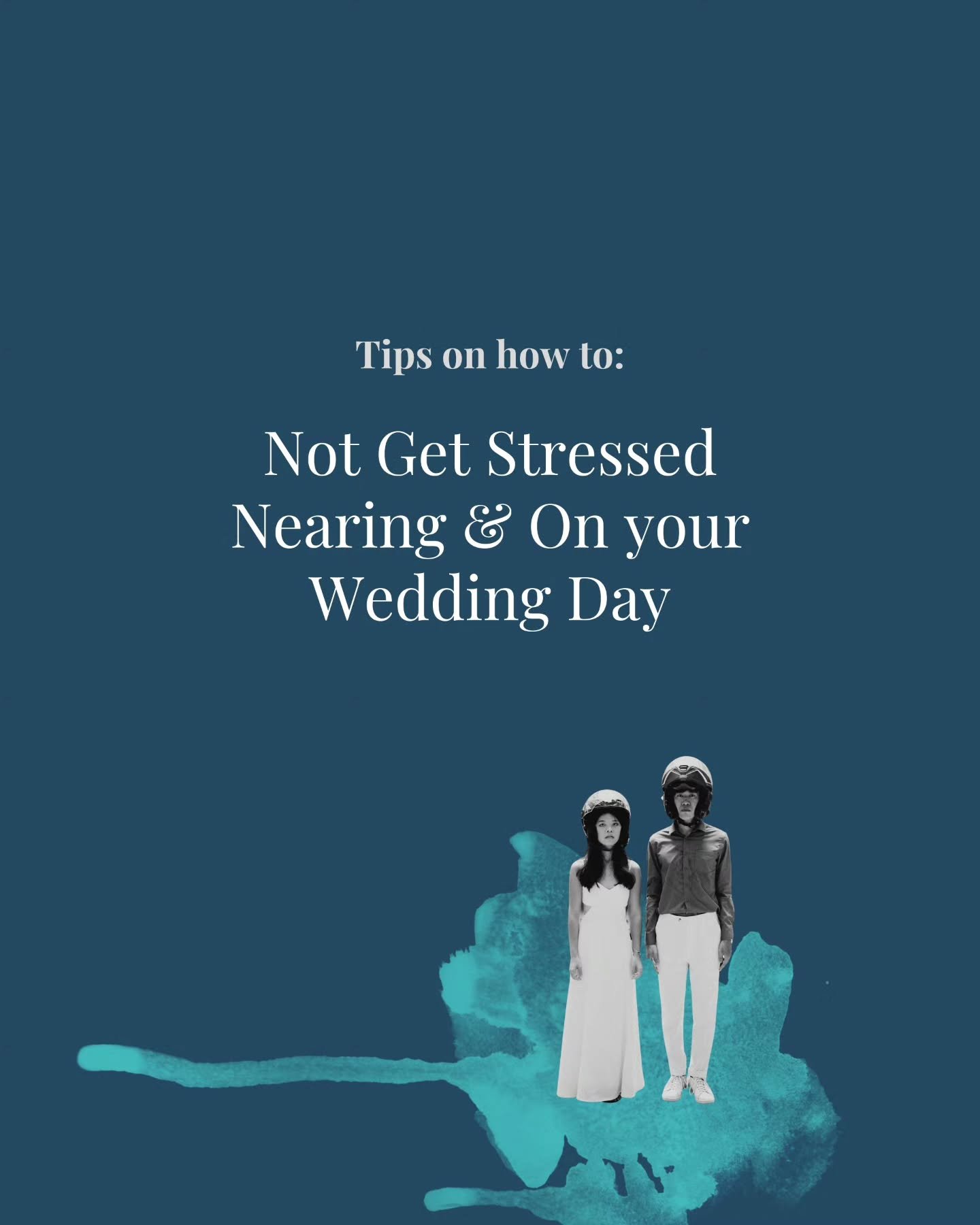 Tips on how not to get stressed out planning and during your wedding day - ChatGPT inspired 👀 but not really.  It's my usual ramblings split into 11 frames lol. Add a little fancy font here and there and woilaaaaaaa~ (mimicking a magician from Aliex