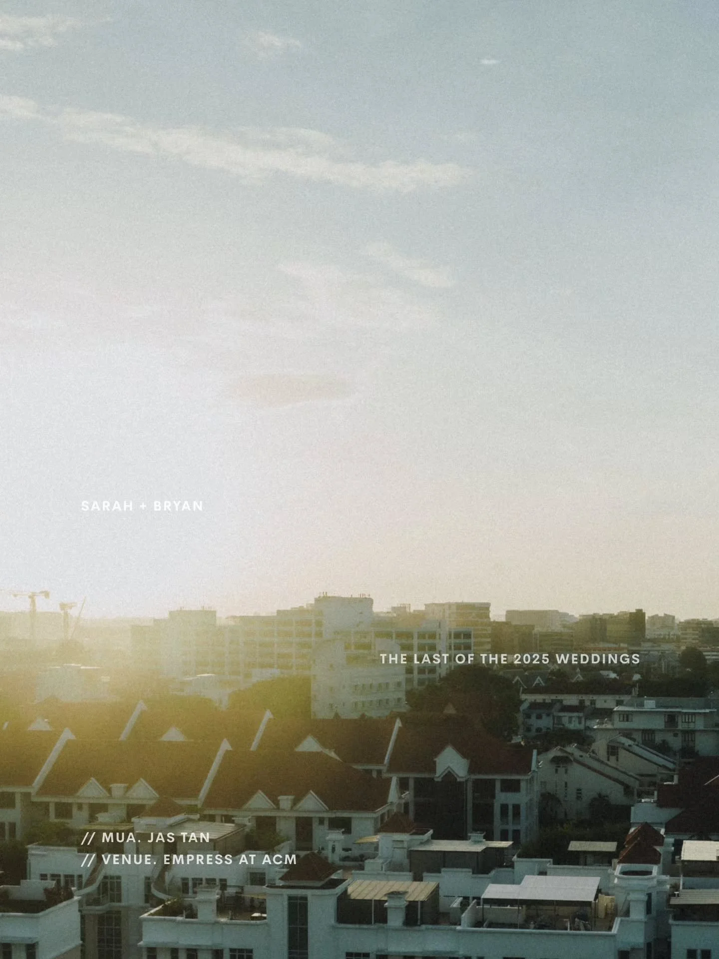 Where do I even begin, to summarise the last wedding and full wedding day shoots in general for 2025. It has been plenty of ups, and downs in 2025, but to end the wedding scene with Sarah and Bryan - it took the cake (refer to slide 20 lol).

Seeing 