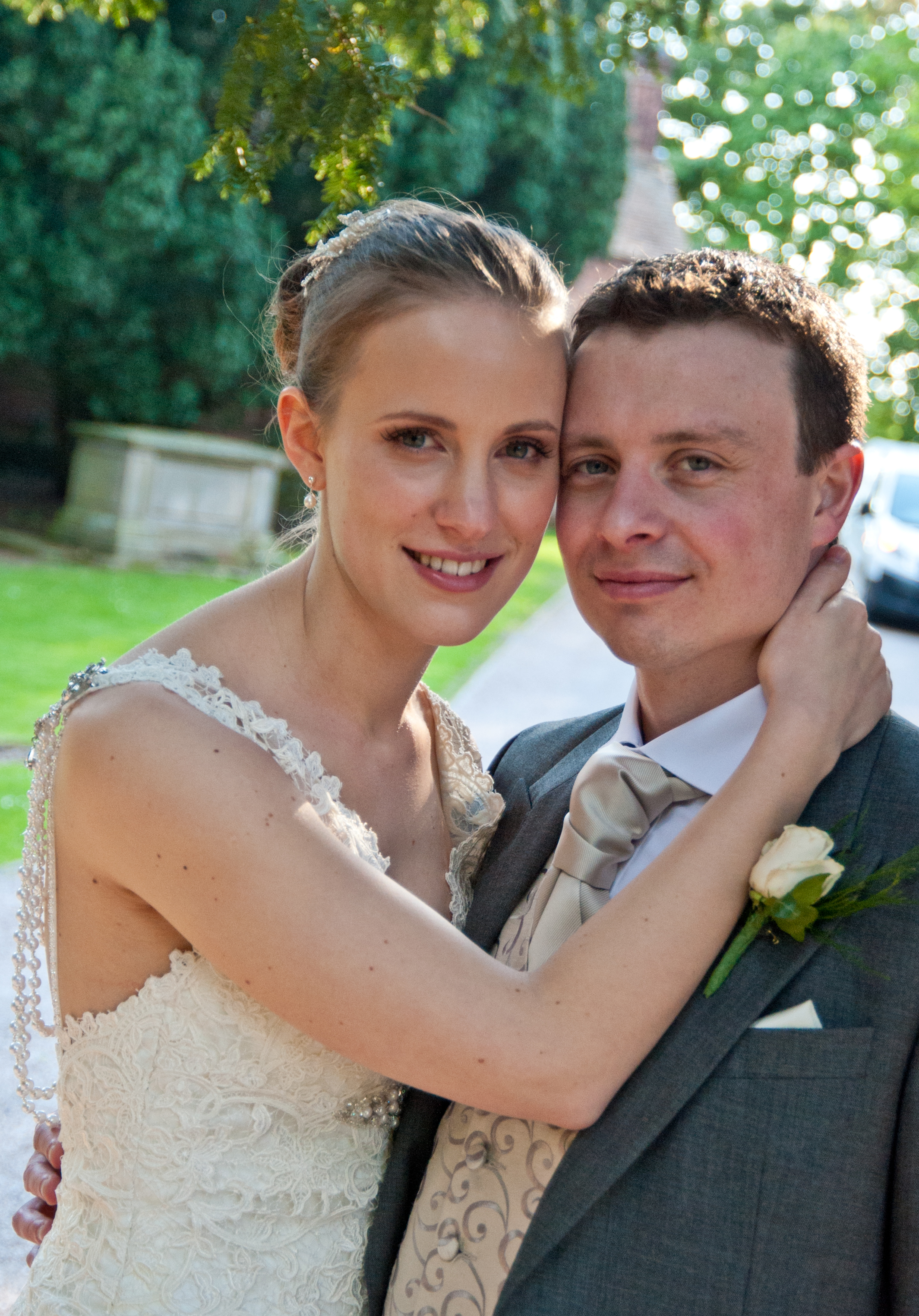 Bride and Groom Meole Brace Church Shrewsbury Shropshire
