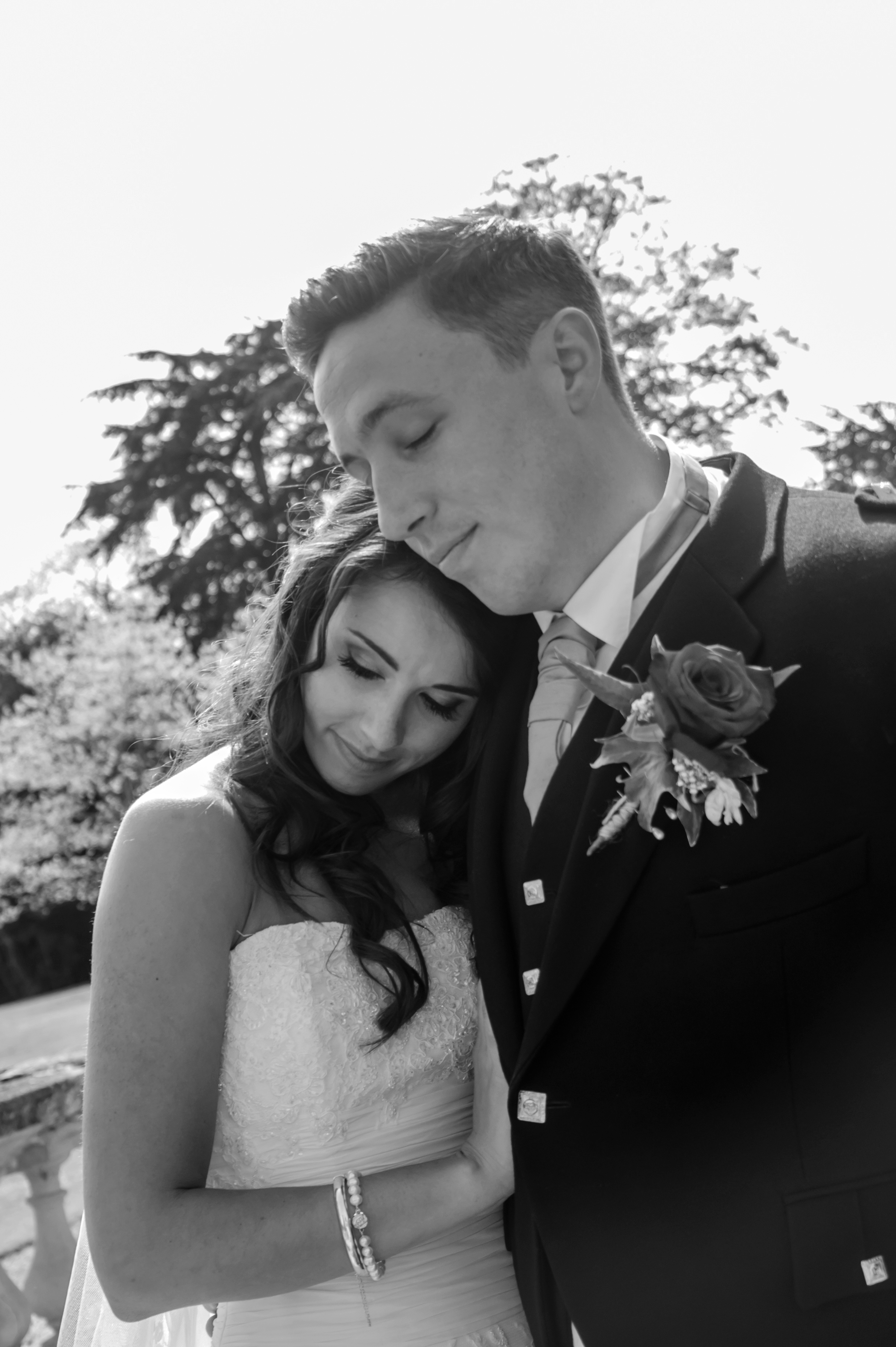 Bride and Groom Highnam Parish Church Gloucestershire