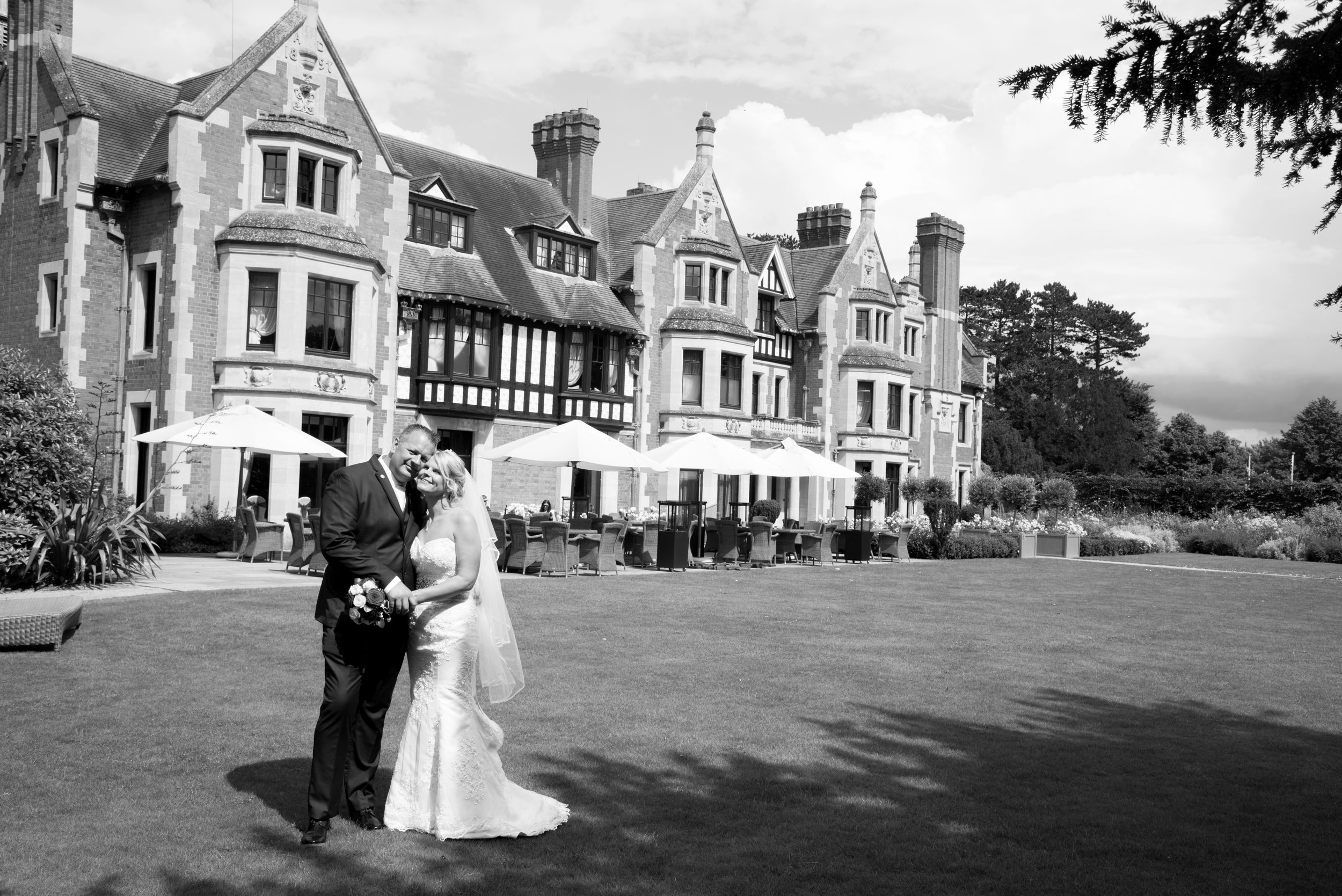 Bride and Groom Wood Norton Hotel Evesham Worcestershire