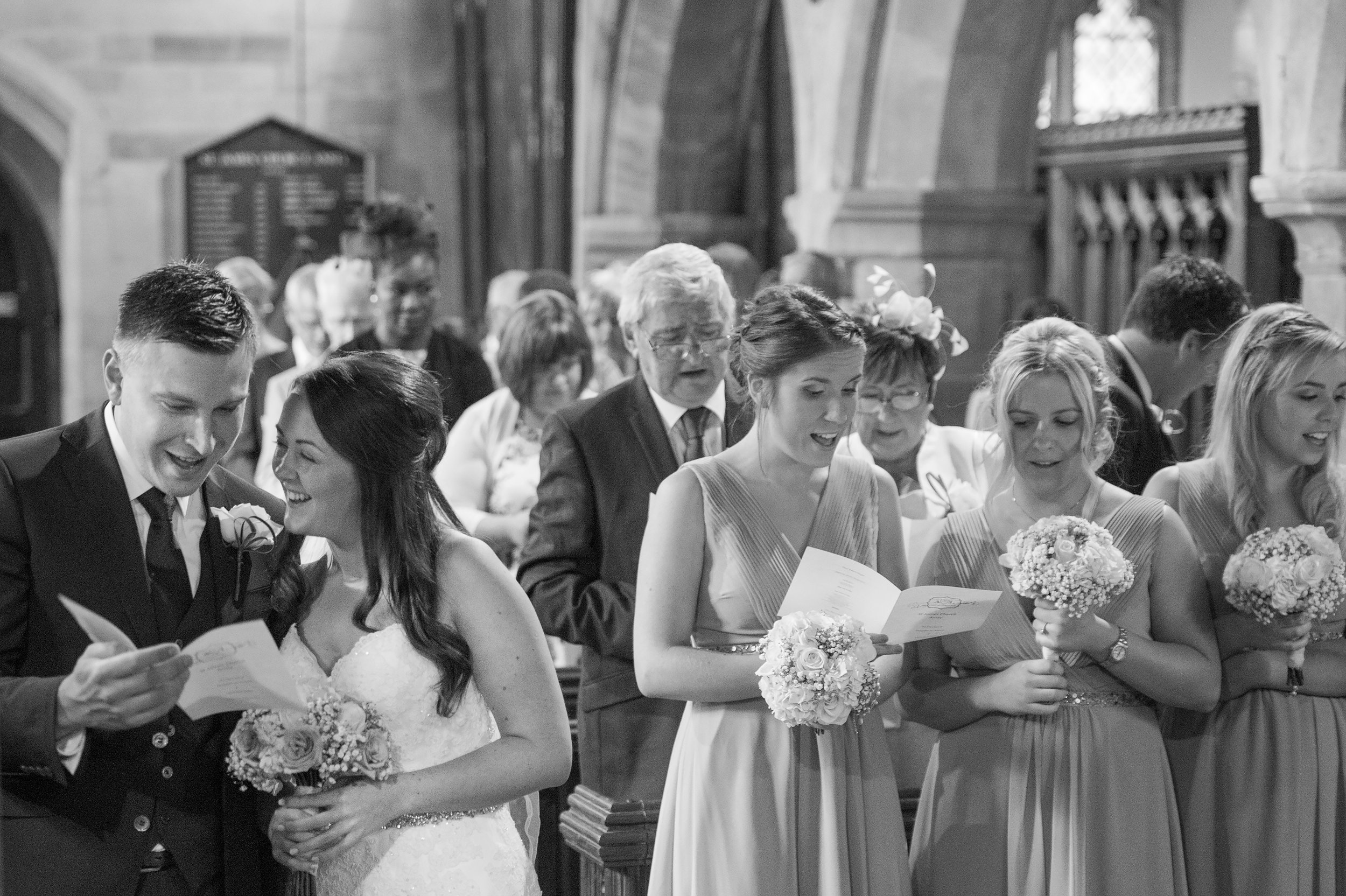 Wedding ceremony St James Church Anstey Coventry