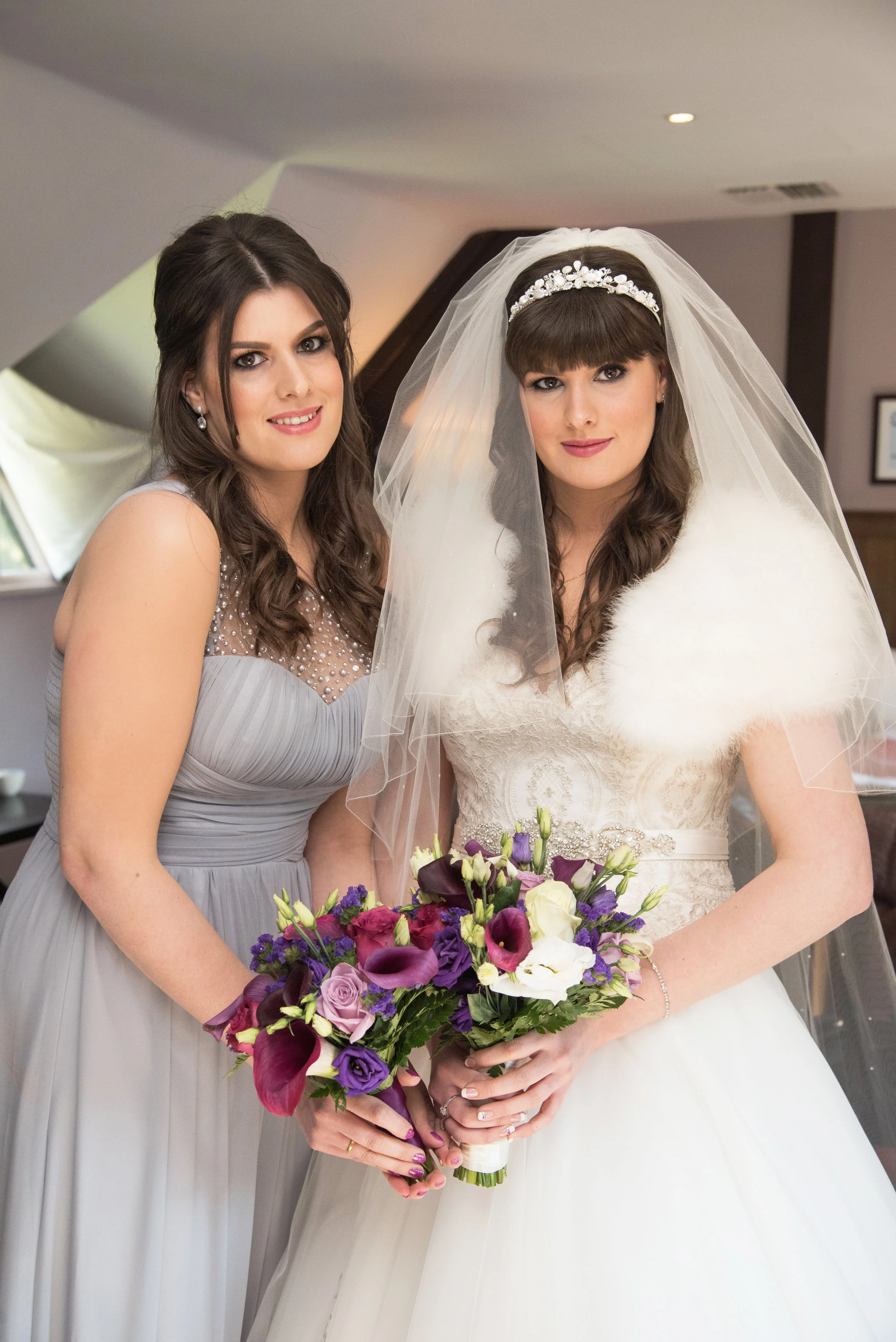 Bride getting ready Walton Hall Hotel Warwickshire