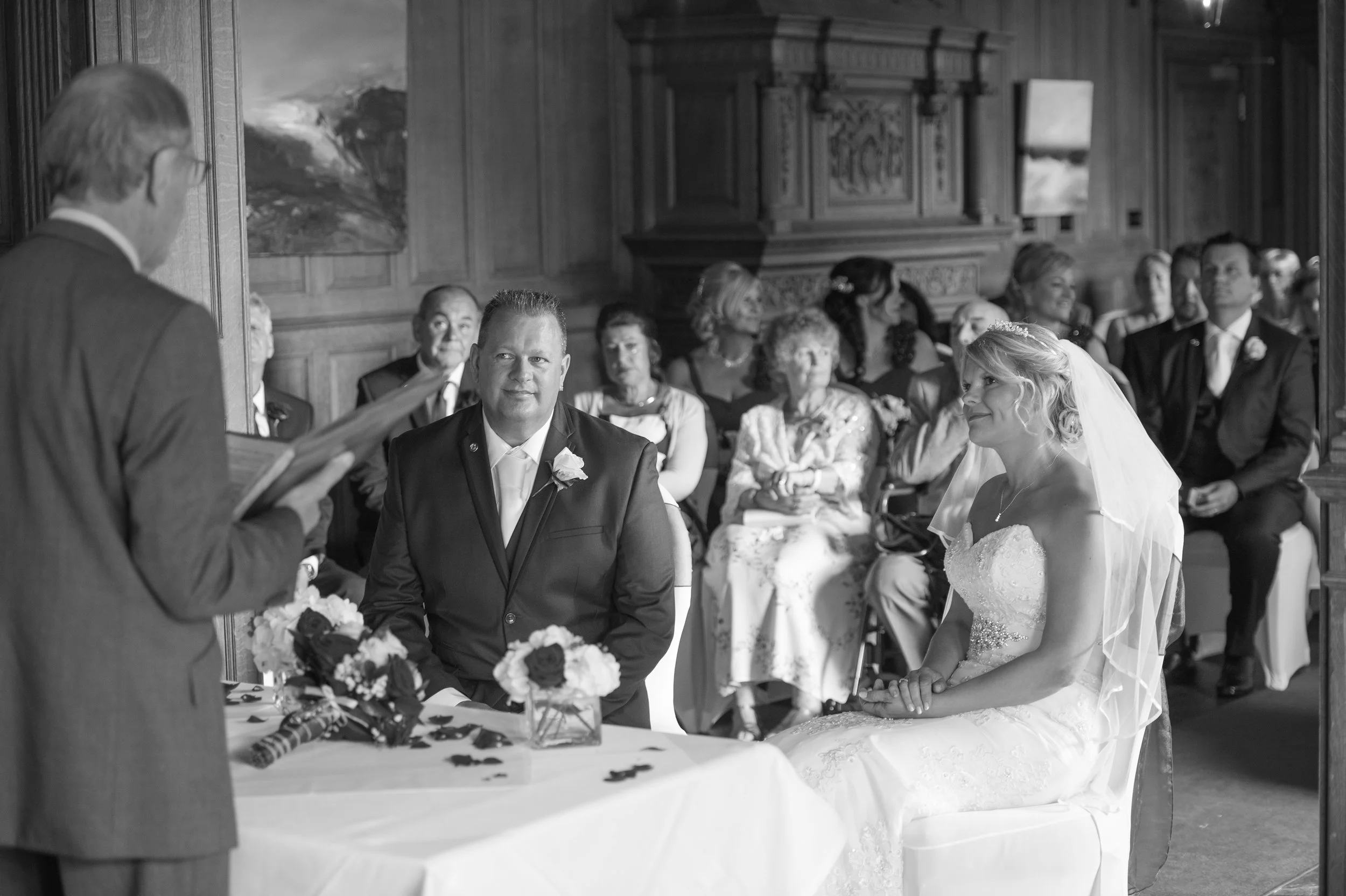 Bride and Groom vows Wood Norton Hotel Nr. Evesham Worcestershire