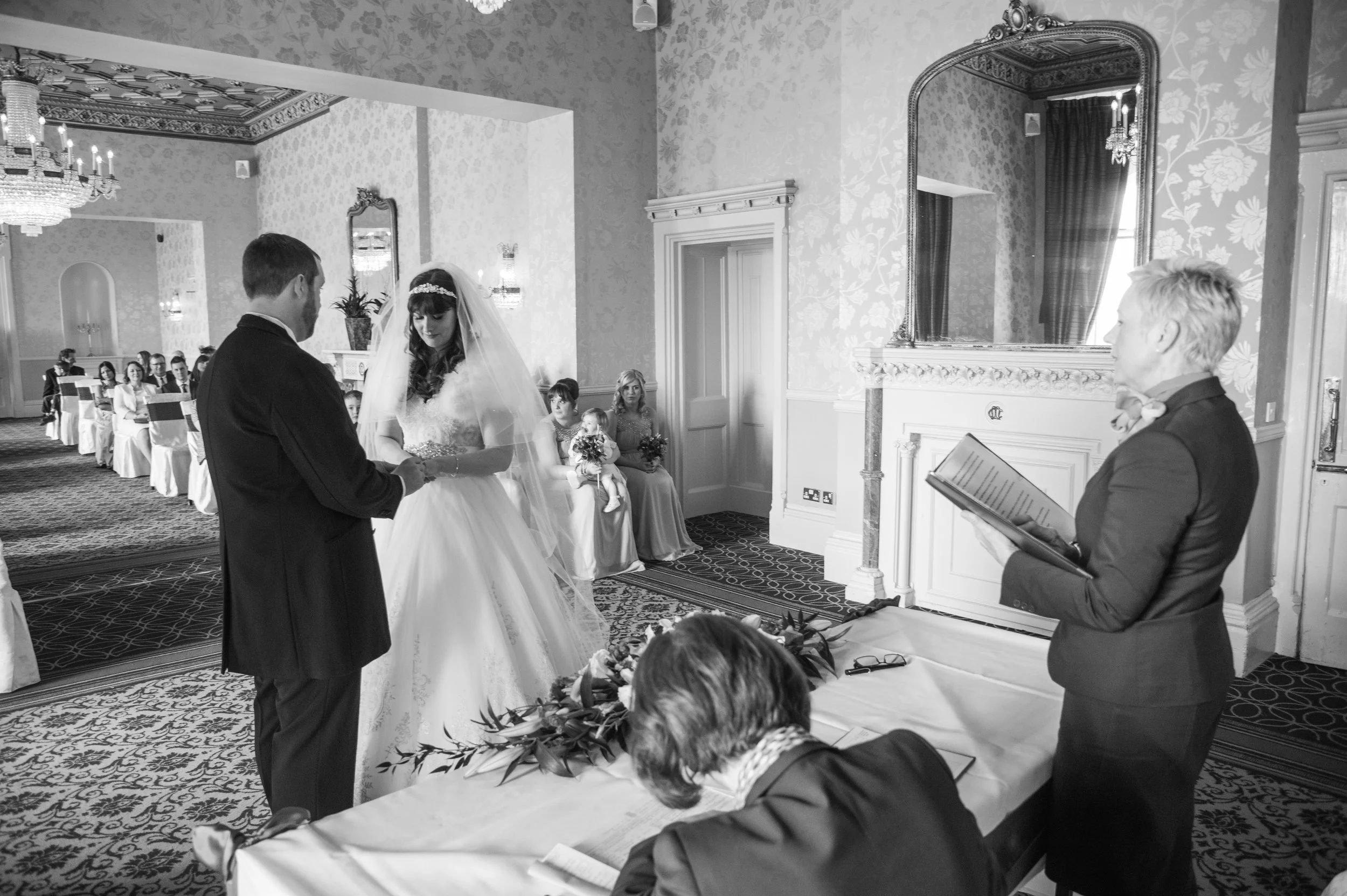 Exchanging rings Walton Hall Warwickshire