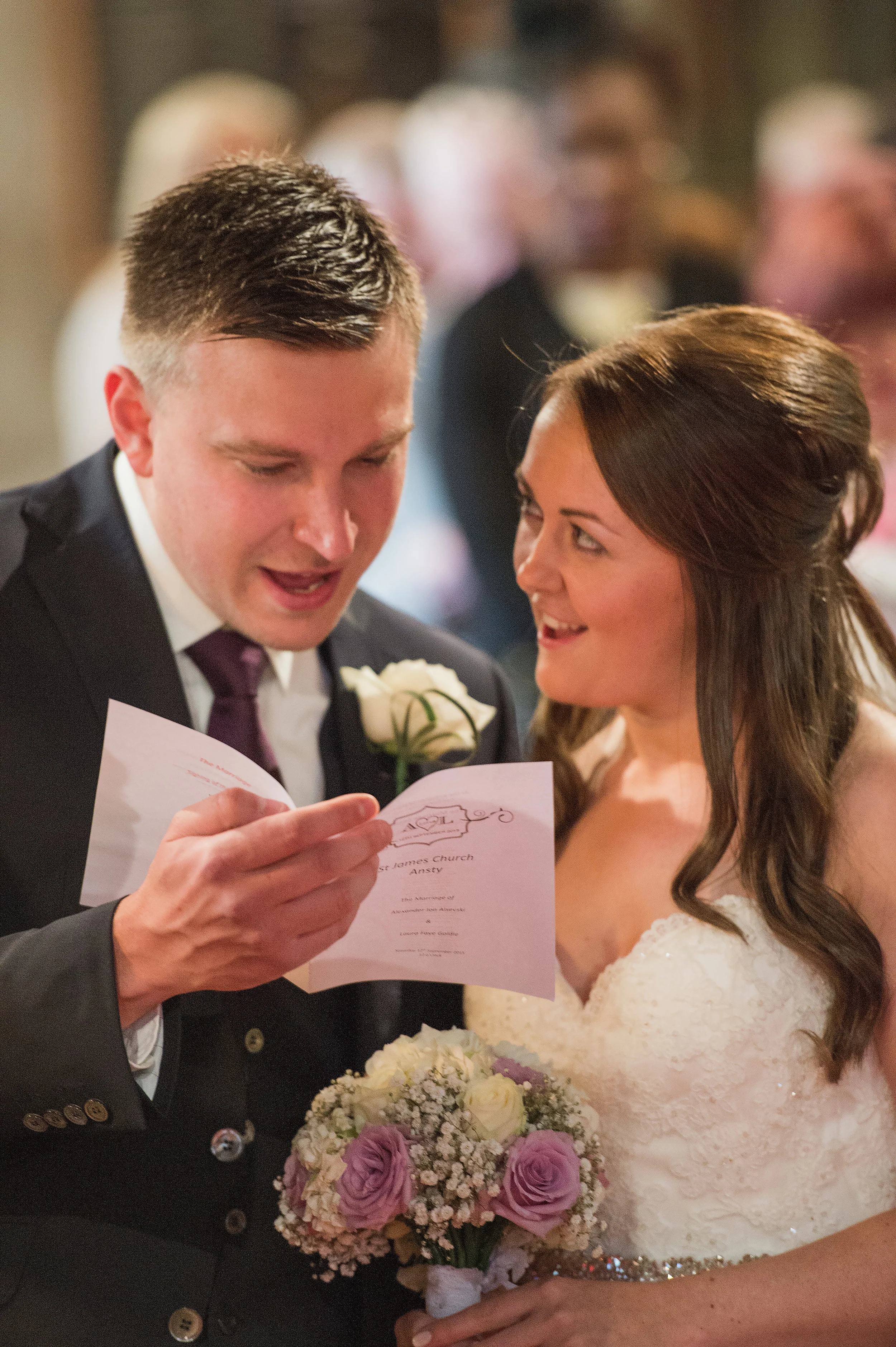 Wedding ceremony St James Church Anstey Coventry