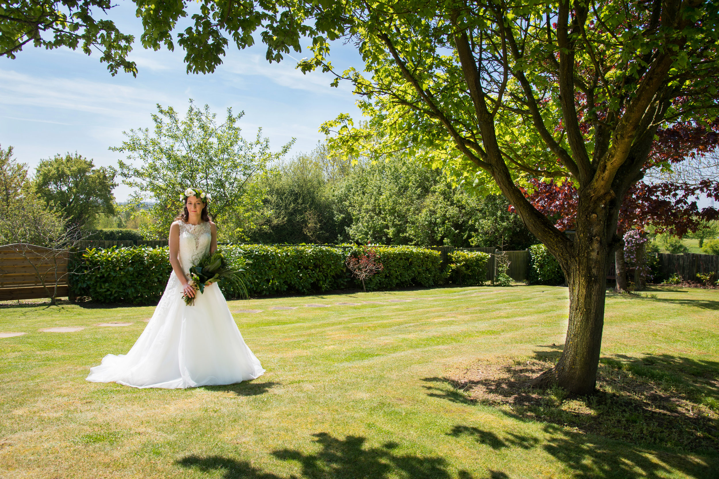 Bride with flowers Henley Golf and Country Club