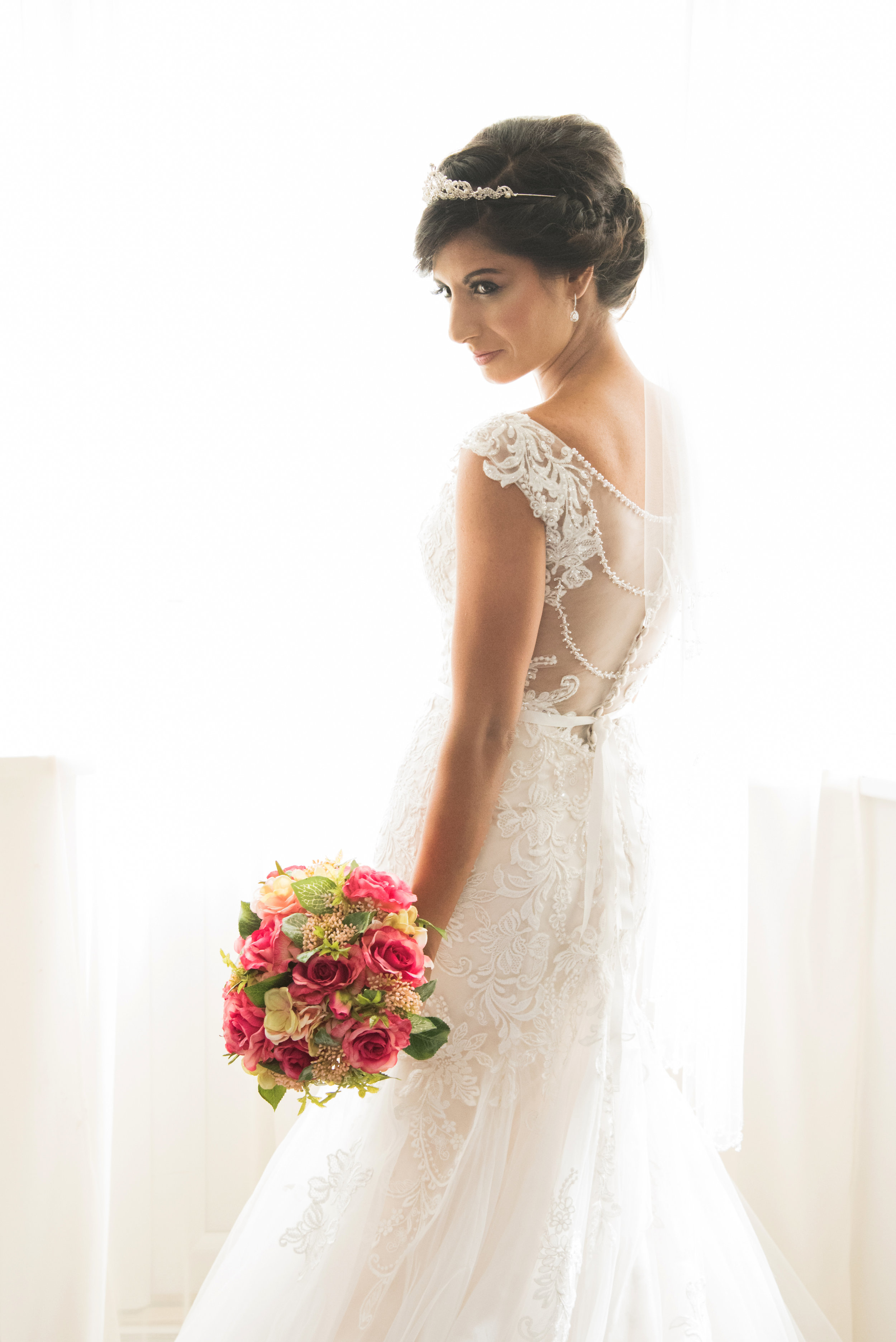 Elegant bride getting ready Staverton Park  Daventry