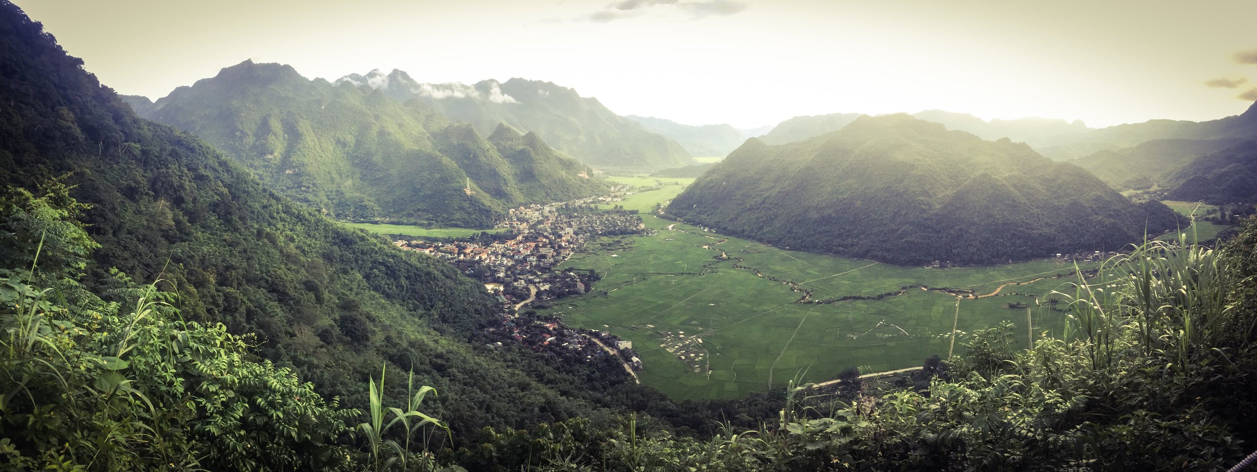 what a view!! Mai Chau from the final descent 