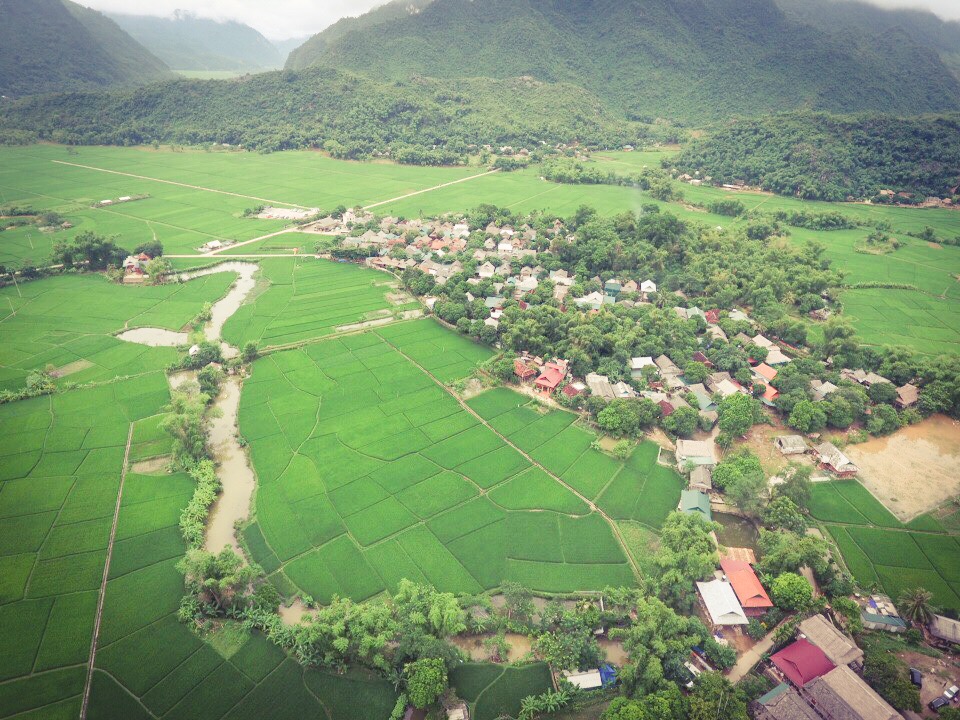 Our village in Mai Chau - shot from the drone