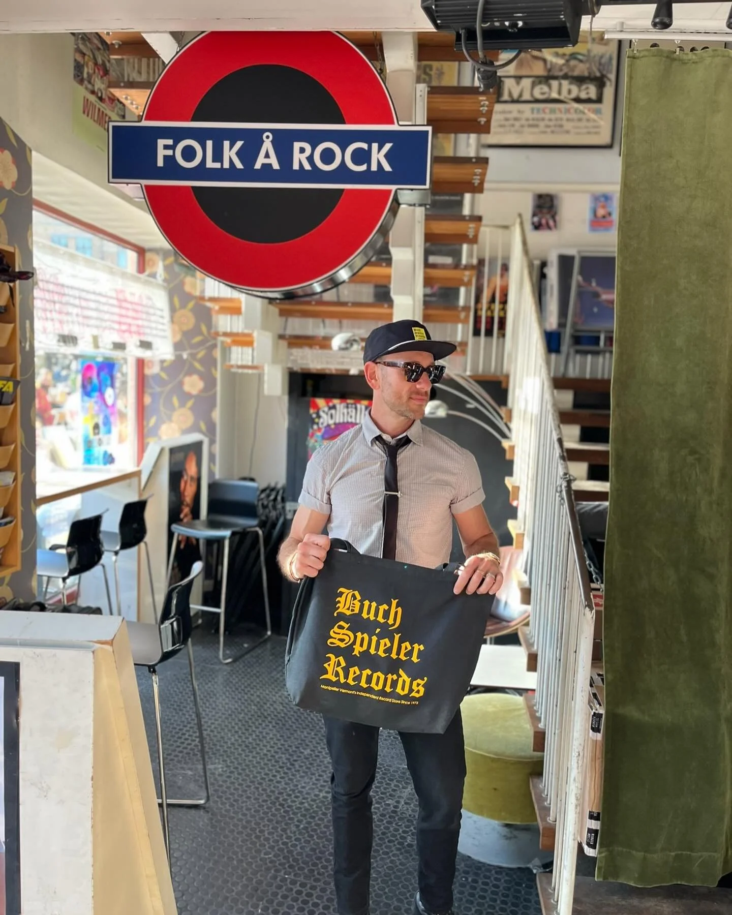 Happy Record Store Day Y&rsquo;all!! On this day last year, I played the legendary @folkarock_official @folkarock_malmo in Malmo Sweden, supporting @chuckprophetinexile . Chuck took Jaiel and I on the road for a grand rock n roll tour of Europe. Jaie