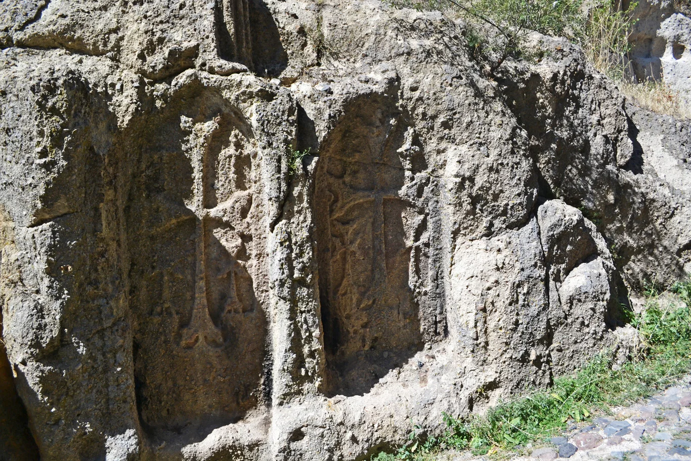 Crosses at Geghard Monastery