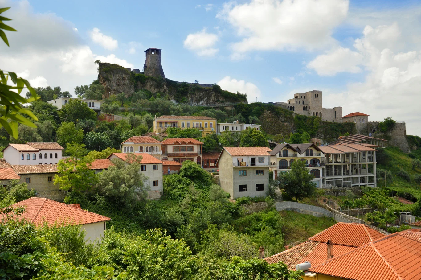 Kruja - the castle, the tower and the modern part