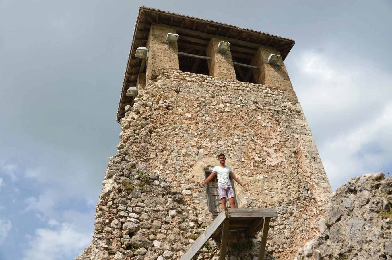 At the medieval tower