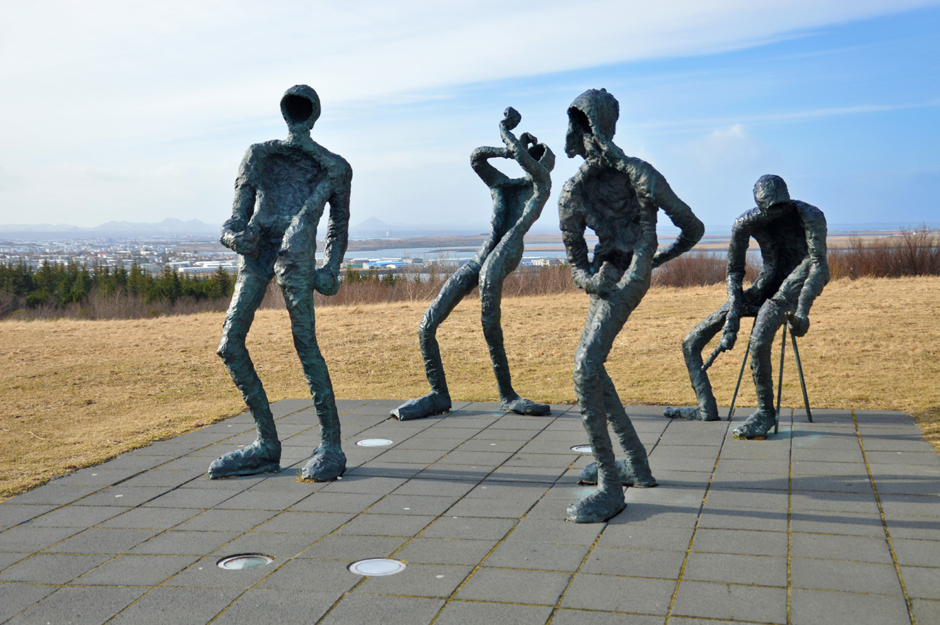 Statues in front of Perlan