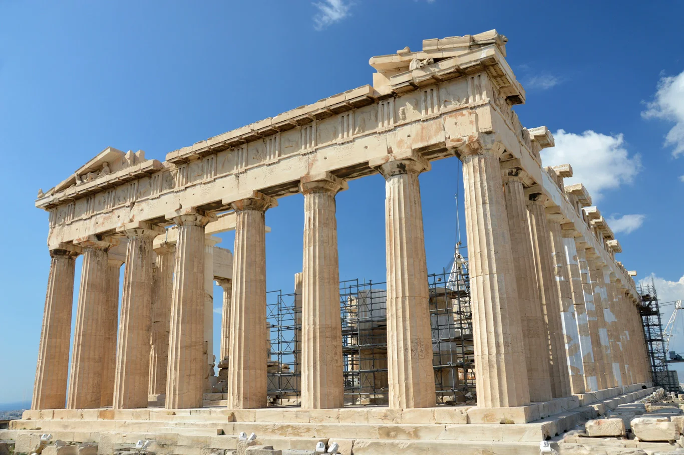 The Parthenon under renovation