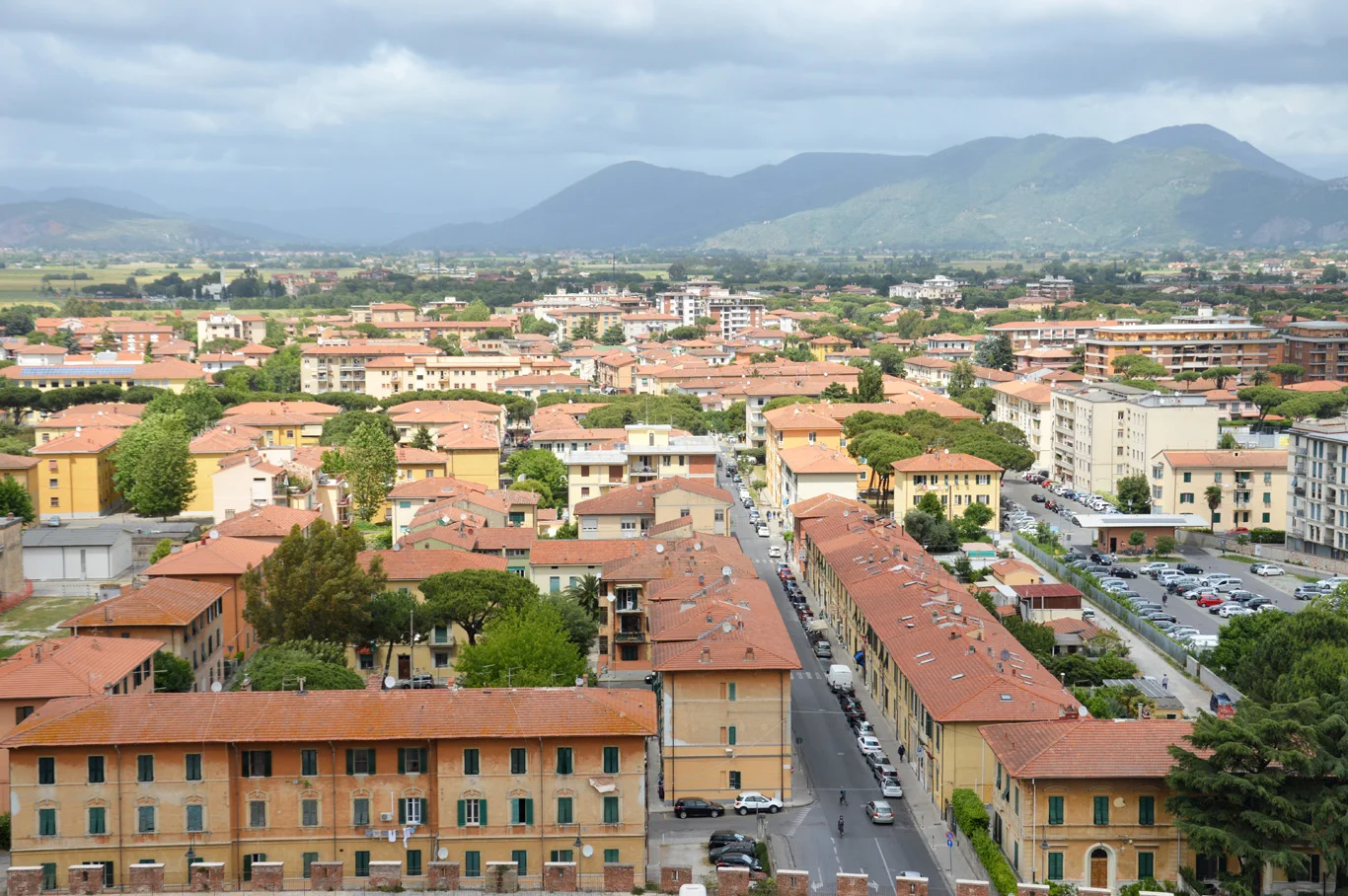 The view of Pisa from the Leaning Tower