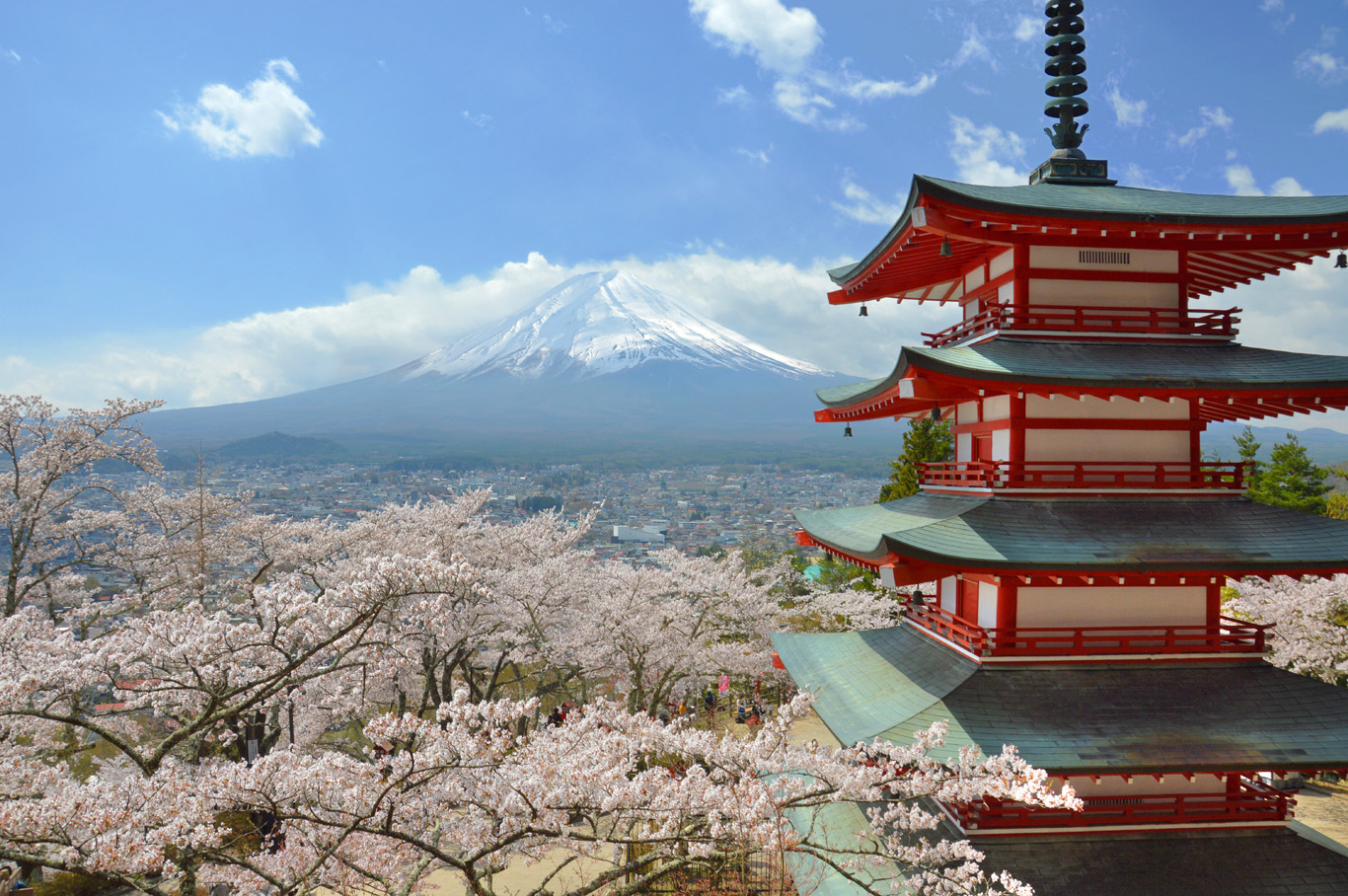  Chureito Pagoda - best for cherry blossom     more info   