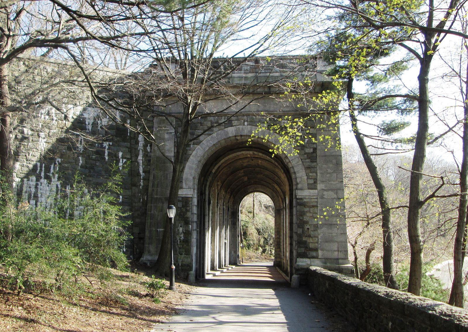 Fort Tryon Park offers impressive views across the Hudson River.