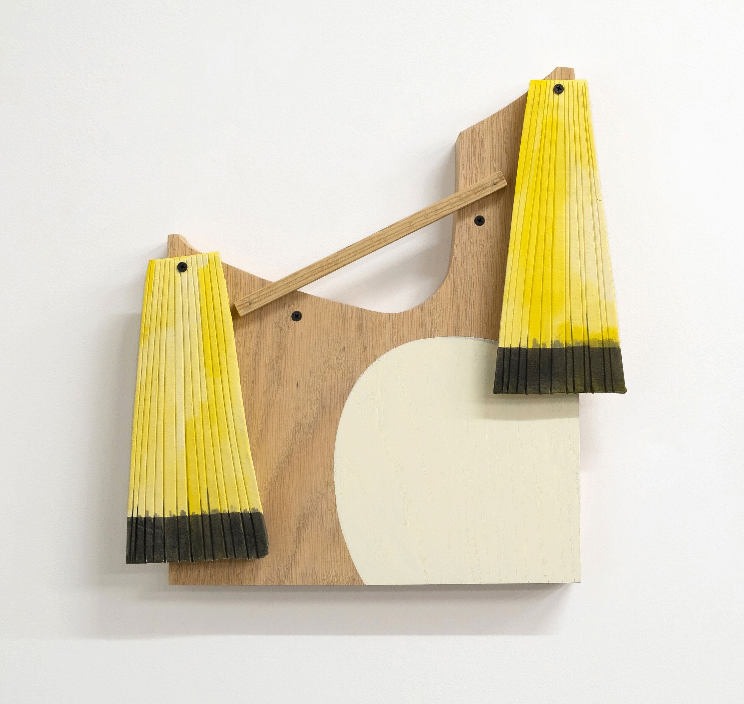  Christina Tenaglia, untitled, 2018, wood, earthenware, paint, ink, nails, screws, 16-3/4” x 1-1/2" x 12” 