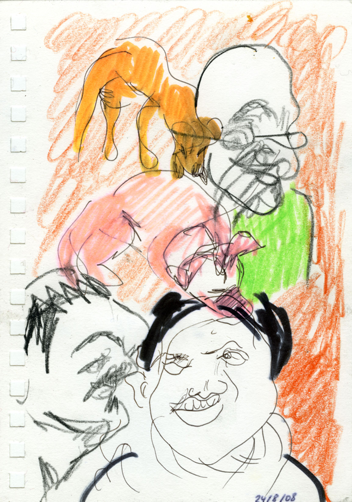 drawing_croquis_chiens_orange&rose_2008.png