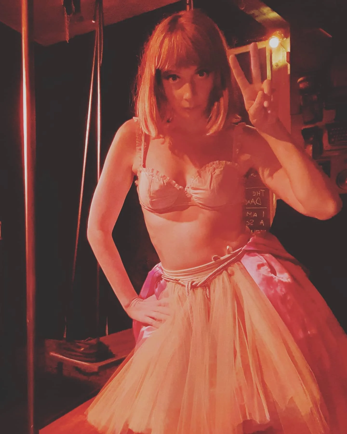 Oh little Diva! Pretending to be japanese? Catch her for the last time at Overmorrow overmorrow (meaning tomorrow) evening ❤️ in case you have your ticket of course, because of we're sold out 🥰💃#overmorrow #diva #queer #drag #caberet #kabarett #kaw