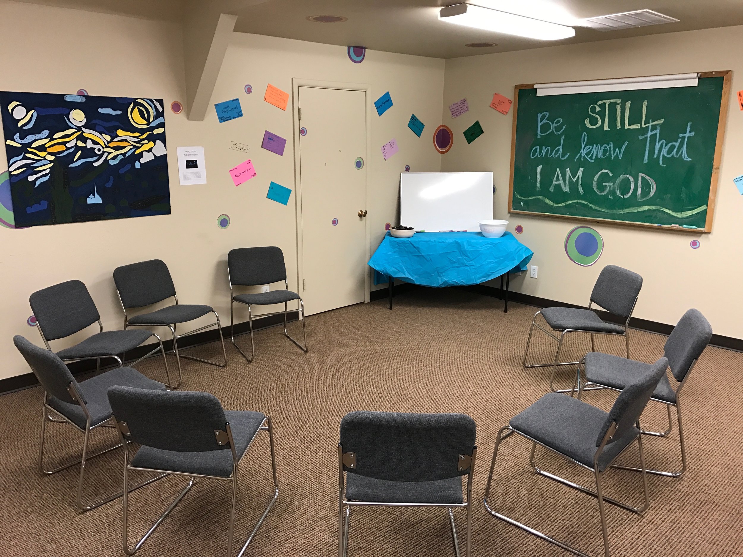 The new and improved youth Sunday school classroom -- Room 301
