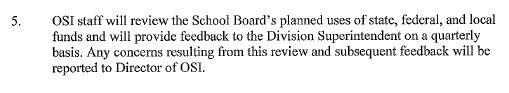 Petersburg City Public Schools MOU language regarding purchasing.