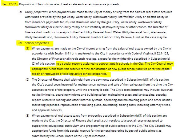Section 12-32, section B1: the special reserve fund