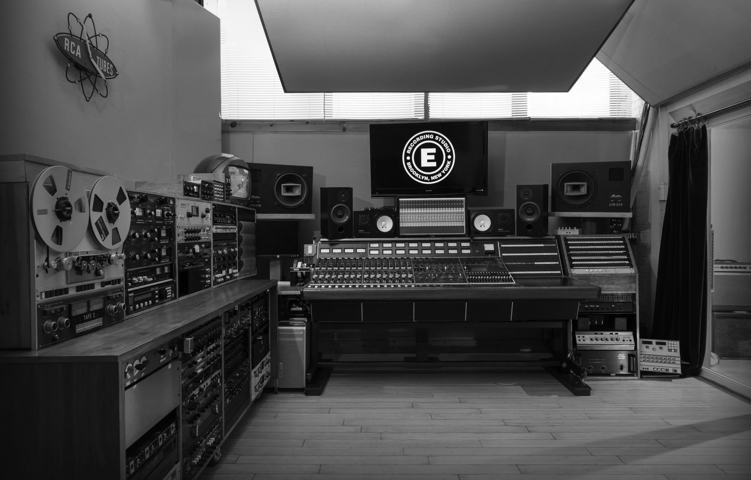   ROOM A     Neve 8014 Console 16x32x4 (1066 modules)  ProTools HD 32 IN/40 OUT  MCI JH24 2" 16-Track Tape Machine  ProAc, Urei 809 &amp; NS-10M Monitors  EMT 140 Stereo Reverb Plate 